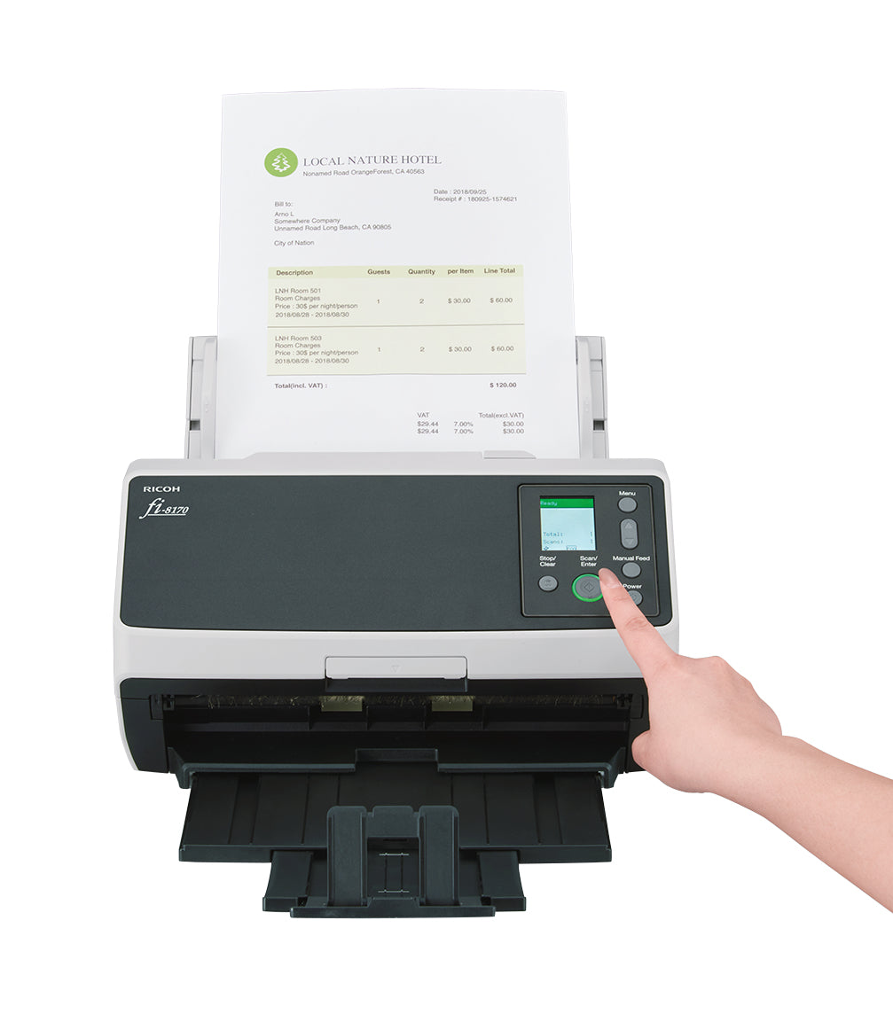 fi Serie fi-8170 70ppm/140ipm A4 Duplex ADF USB3.2 LED Workgroup Scanner