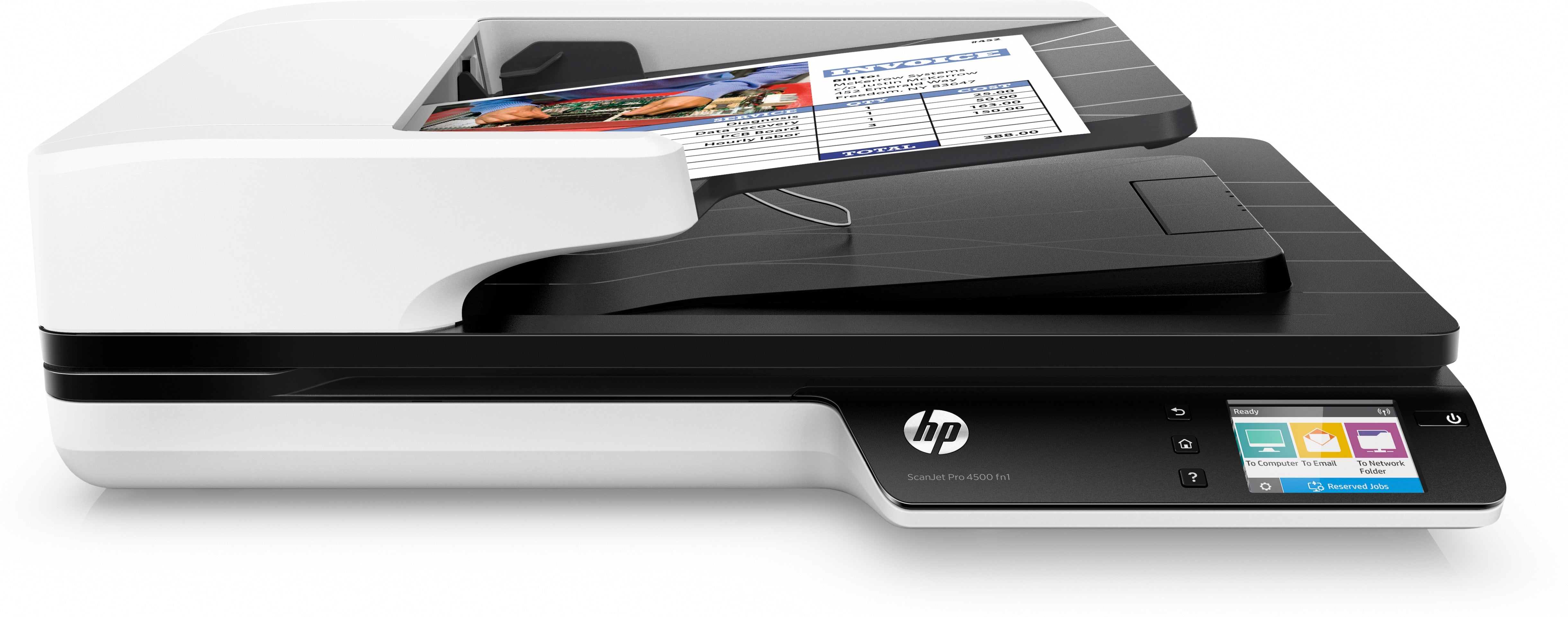 HP Scanjet Pro 4500 fn1 Flachbett- & ADF-Scanner 1200 x 1200 DPI A4 Grau L2749A#B19