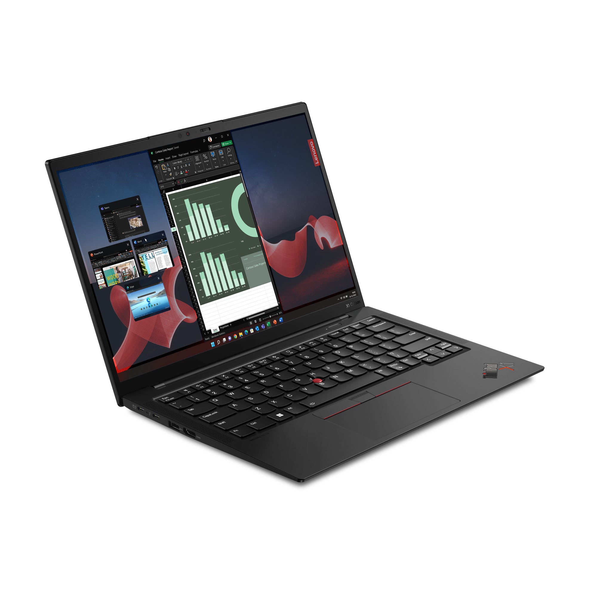Lenovo ThinkPad X1 Carbon Gen 11 Intel® Core™ i5 i5-1335U Laptop 35,6 cm (14") WUXGA 16 GB LPDDR5-SDRAM 512 GB SSD Wi-Fi 6E (802.11ax) Windows 11 Pro Englisch Schwarz