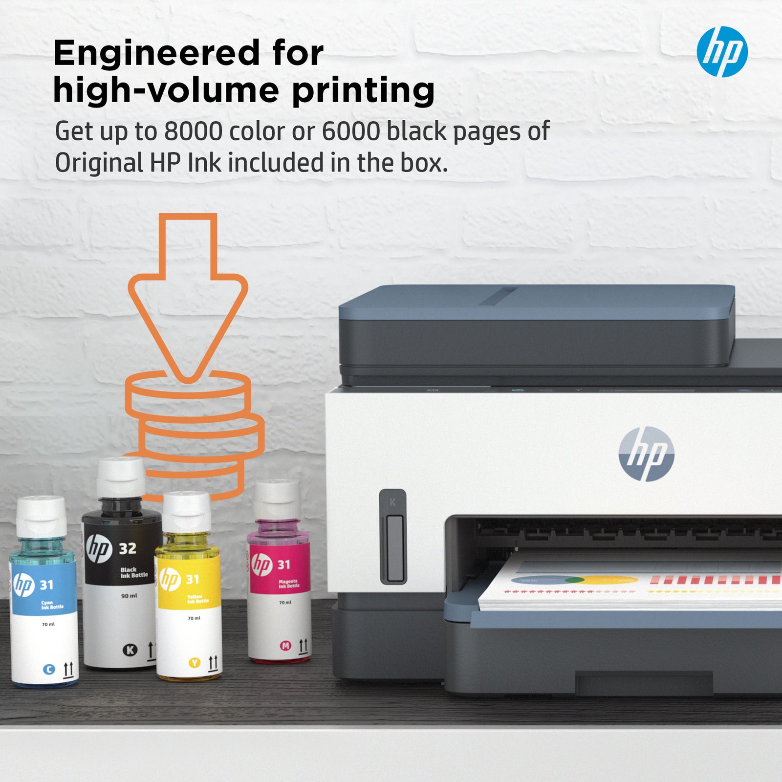 HP Smart Tank 7308 All-in-One Printer - Wireless, Duplex, 15 ppm