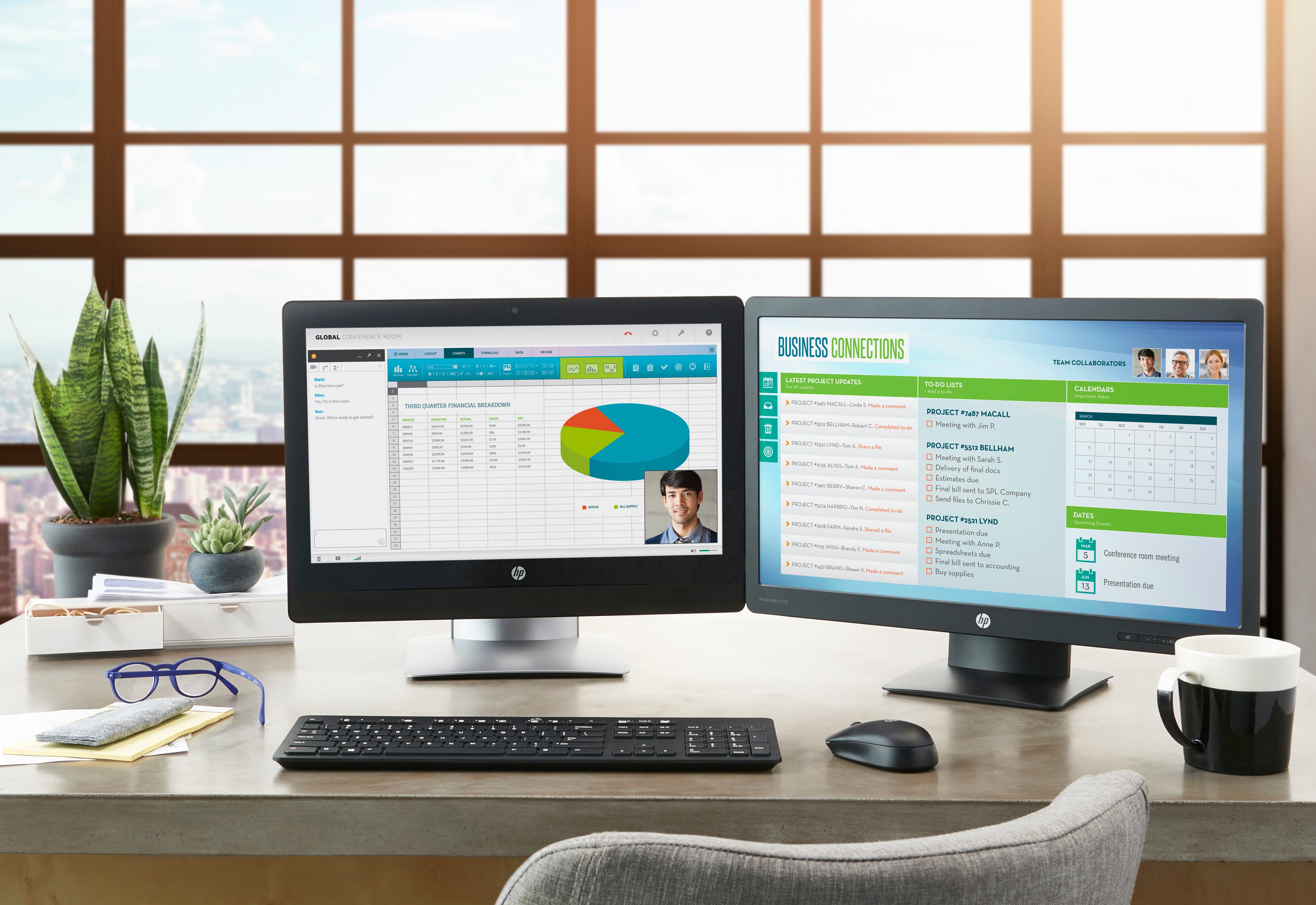 HP ProDisplay Monitor P232 de 23 pulgadas Computerbildschirm 58,4 cm (23") 1920 x 1080 Pixel Full HD LED Schwarz