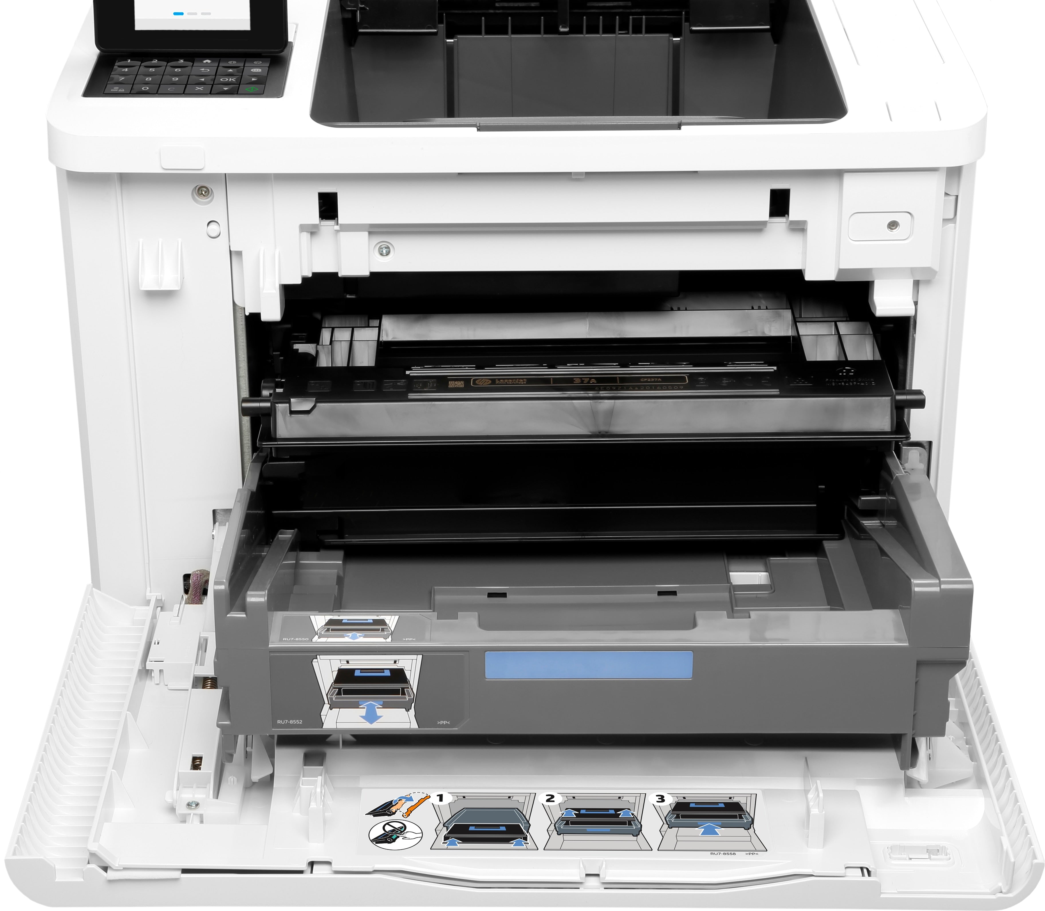 HP LaserJet Enterprise M608n, Schwarzweiß, Drucker für Kleine & mittelständische Unternehmen, Drucken, Wireless; Speicherkarten-Steckplatz; Optionale Heftung; JetIntelligence Tonerkartusche