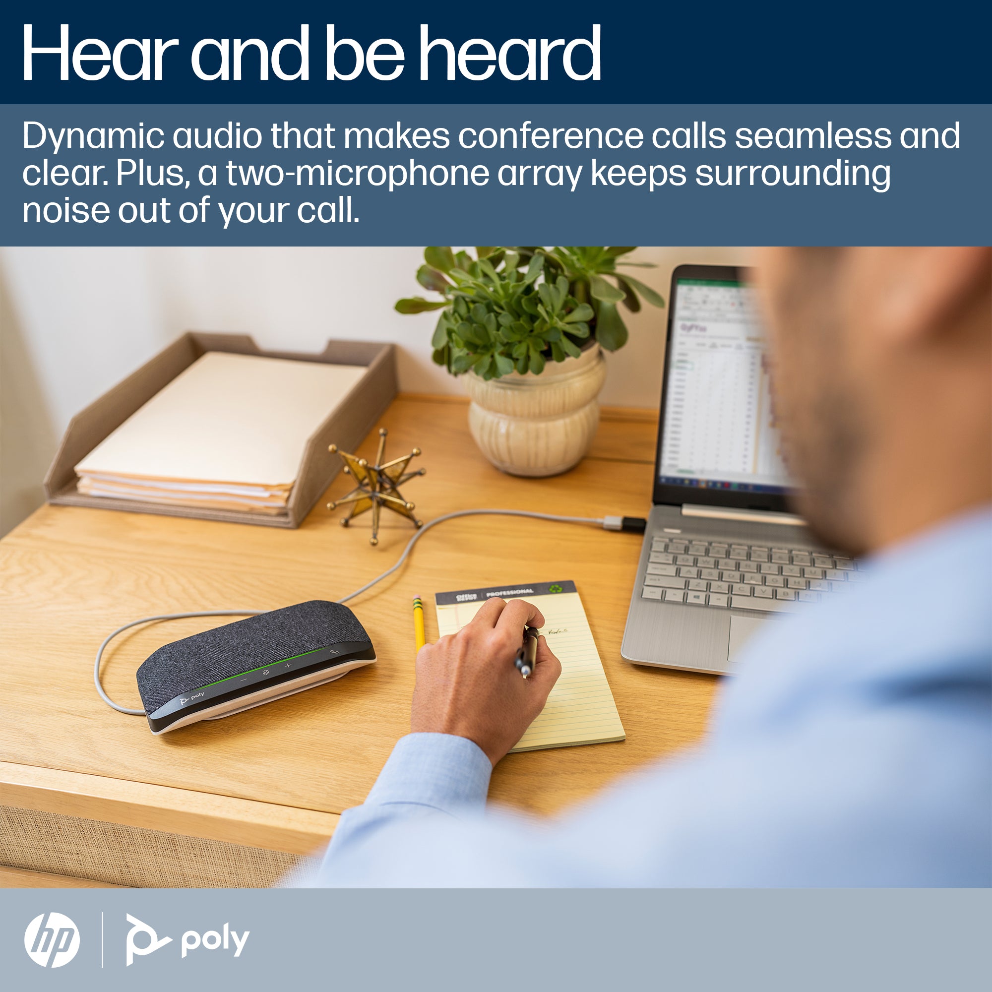 Poly Sync 10-Freisprecheinrichtung + USB-A-an-USB-C-Kabel