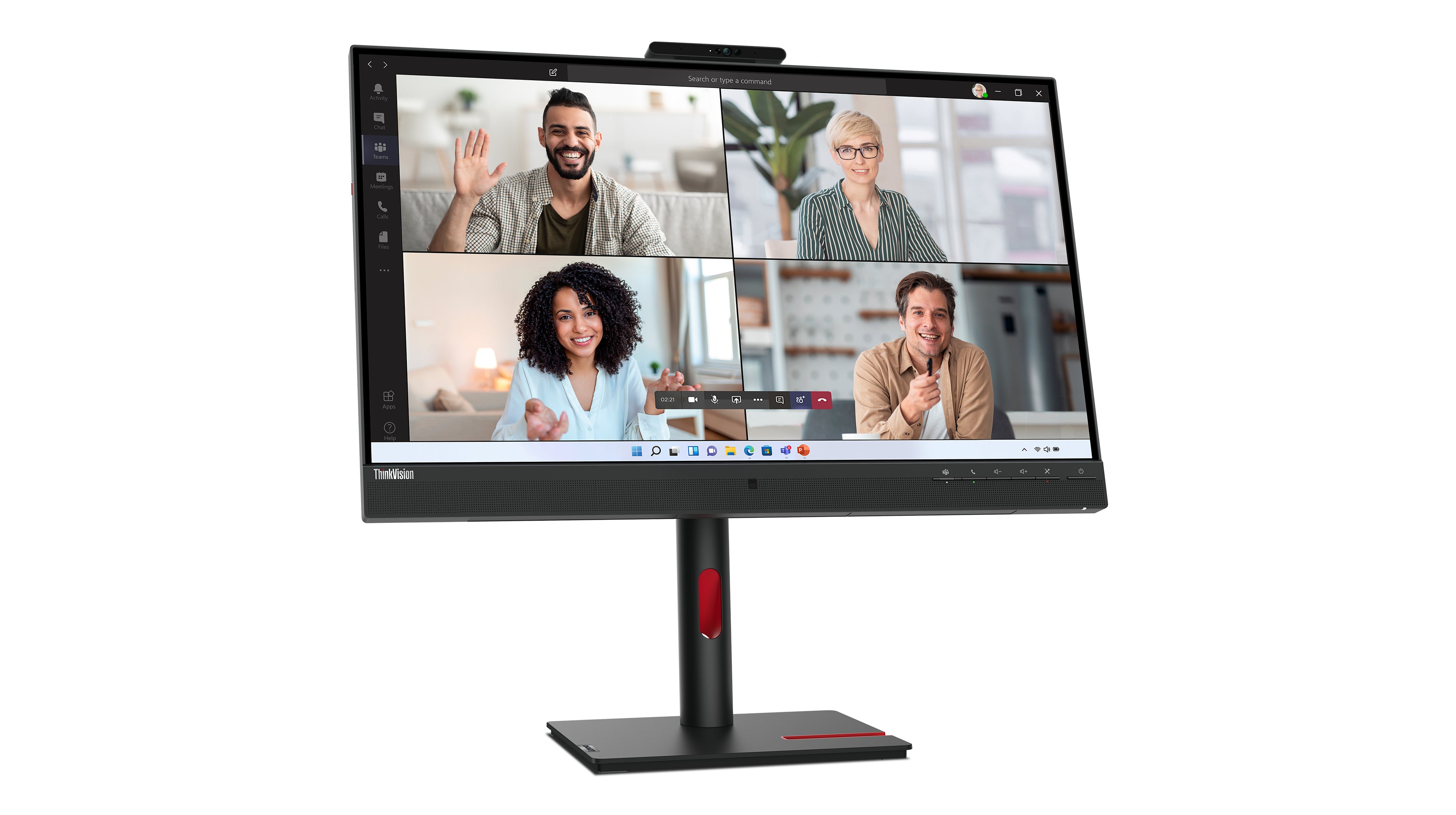 ThinkVision T27hv-30 - 27 Zoll - Quad HD IPS LED Monitor - 2560x1440 - Pivot / HAS / RJ45 / USB-C / Webcam