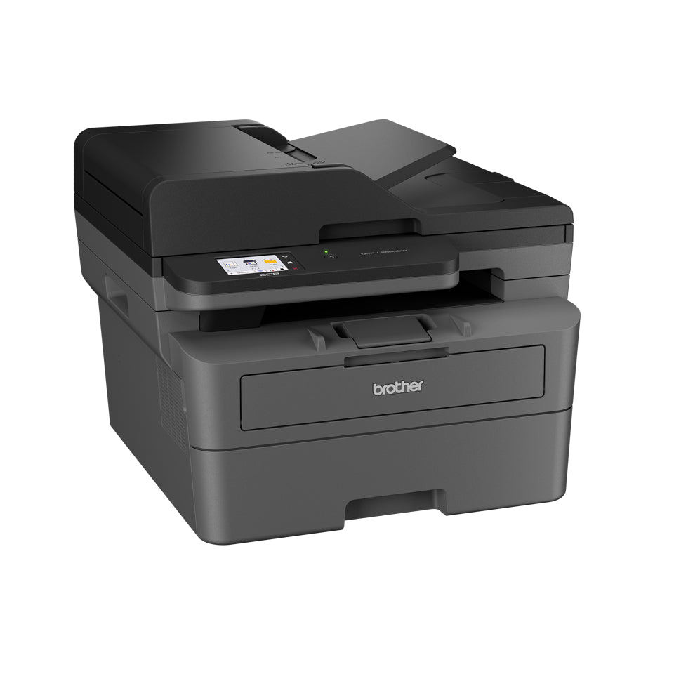 Kompakter A4 Schwarzweiß-Laserdrucker All-in-One mit Duplexdruck und drahtloser Netzwerkverbindung zum schnellen und sicheren Drucken von Dokumenten mit bis zu 34 Seiten pro Minute.
