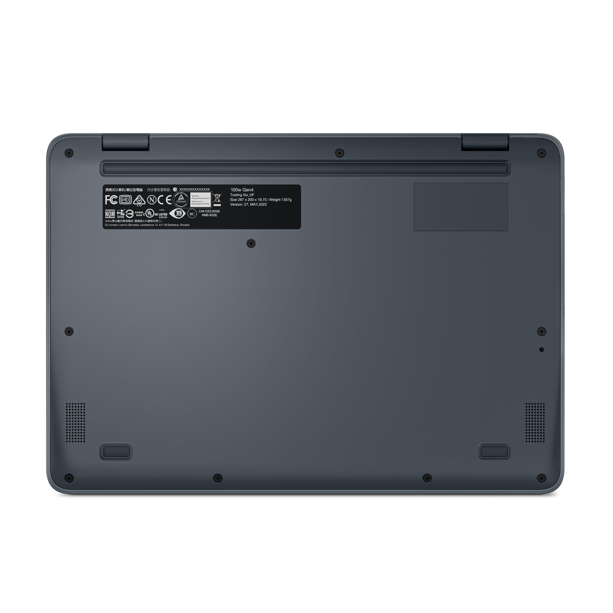 Lenovo 100w Gen 4 Intel® N N100 Laptop 29,5 cm (11.6") HD 4 GB LPDDR5-SDRAM 128 GB SSD Wi-Fi 6 (802.11ax) Windows 11 Pro UK Englisch Grau