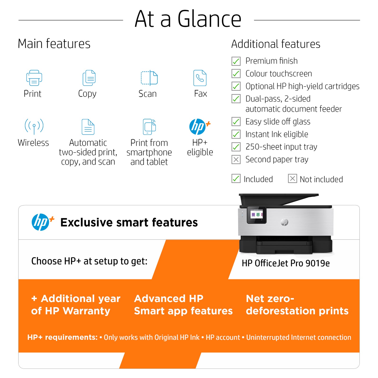 HP OfficeJet Pro 9019e All-in-One Drucker mit Wi-Fi und Duplexdruck