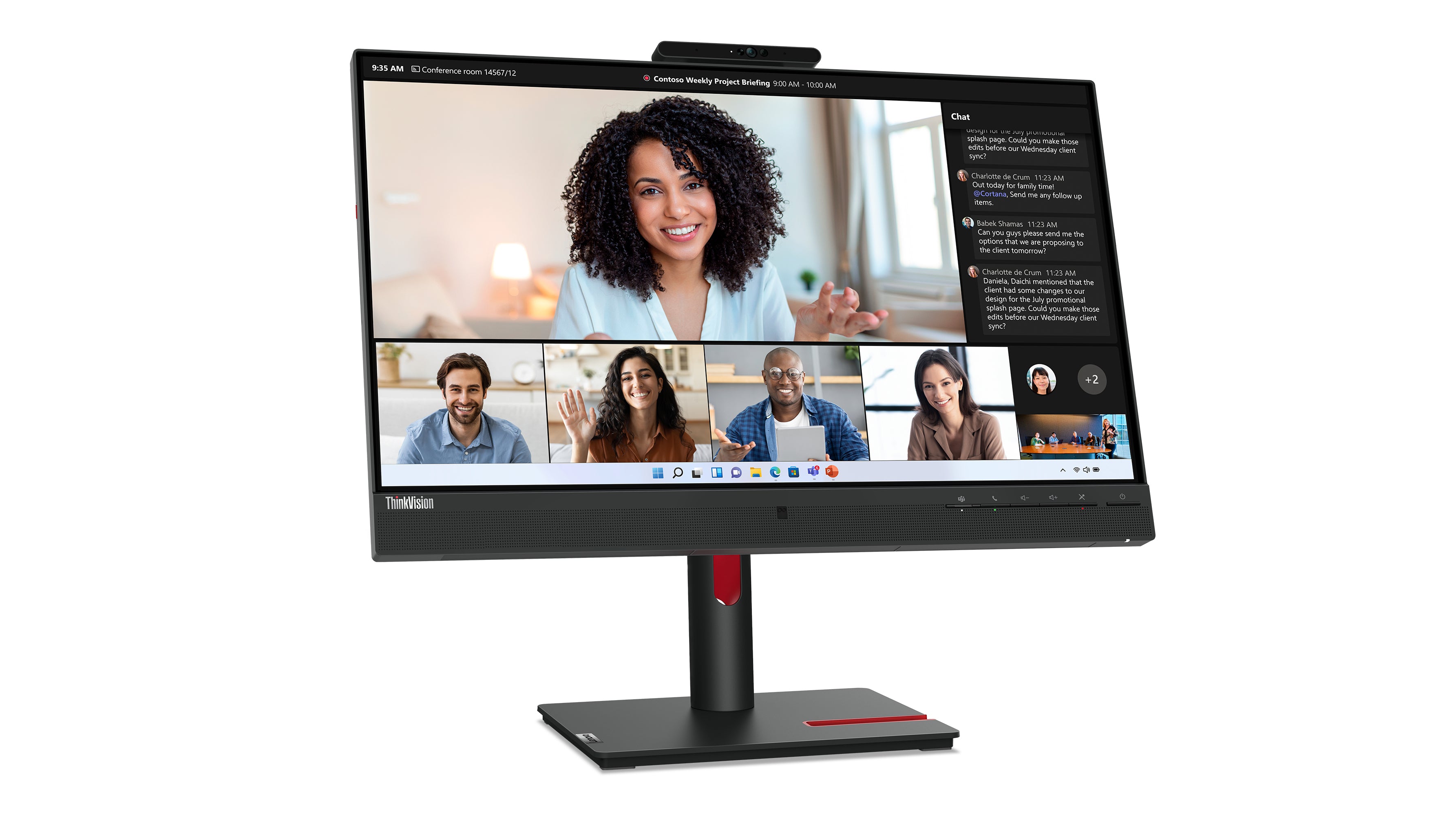Lenovo ThinkVision T24mv-30 computer monitor 60.5 cm (23.8") 1920 x 1080 pixels Full HD LED Black 63D7UAT3EU