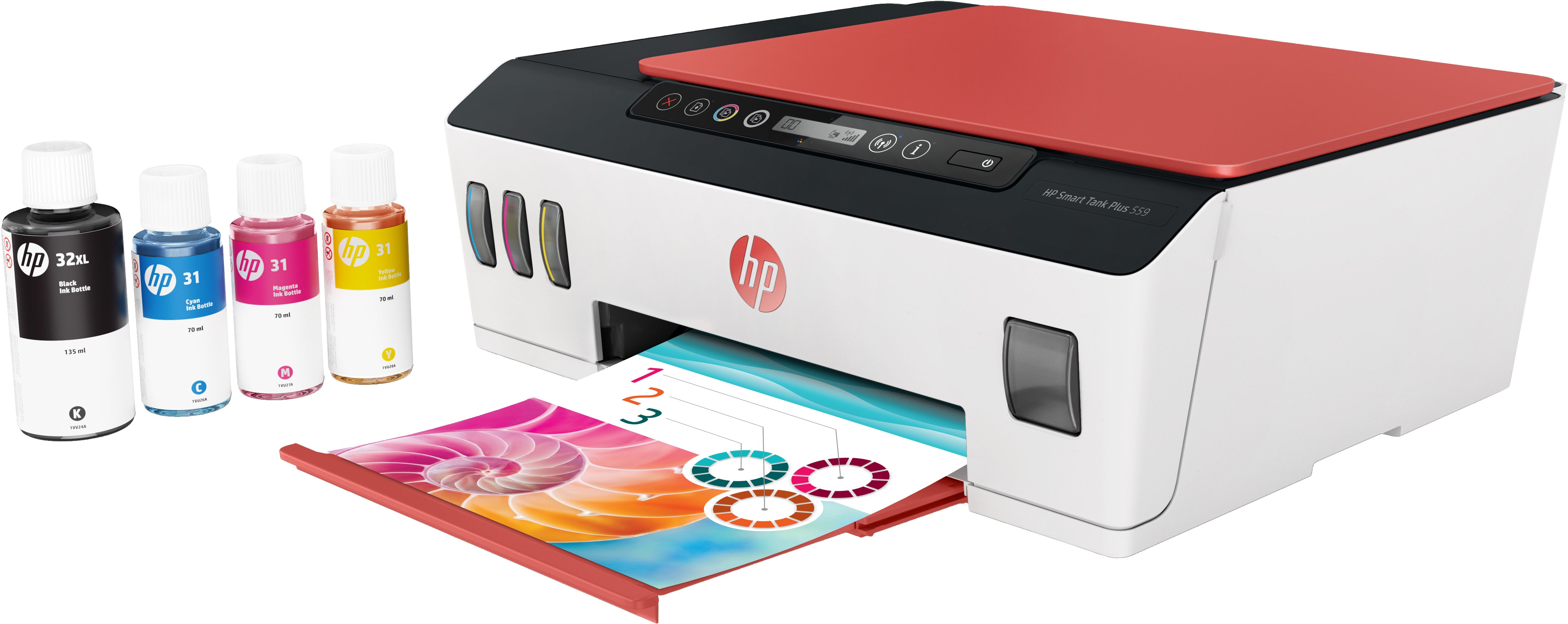 HP Smart Tank Plus 559 Draadloos All-in-One Kleur Printer, Kopieerapparaat, scanner