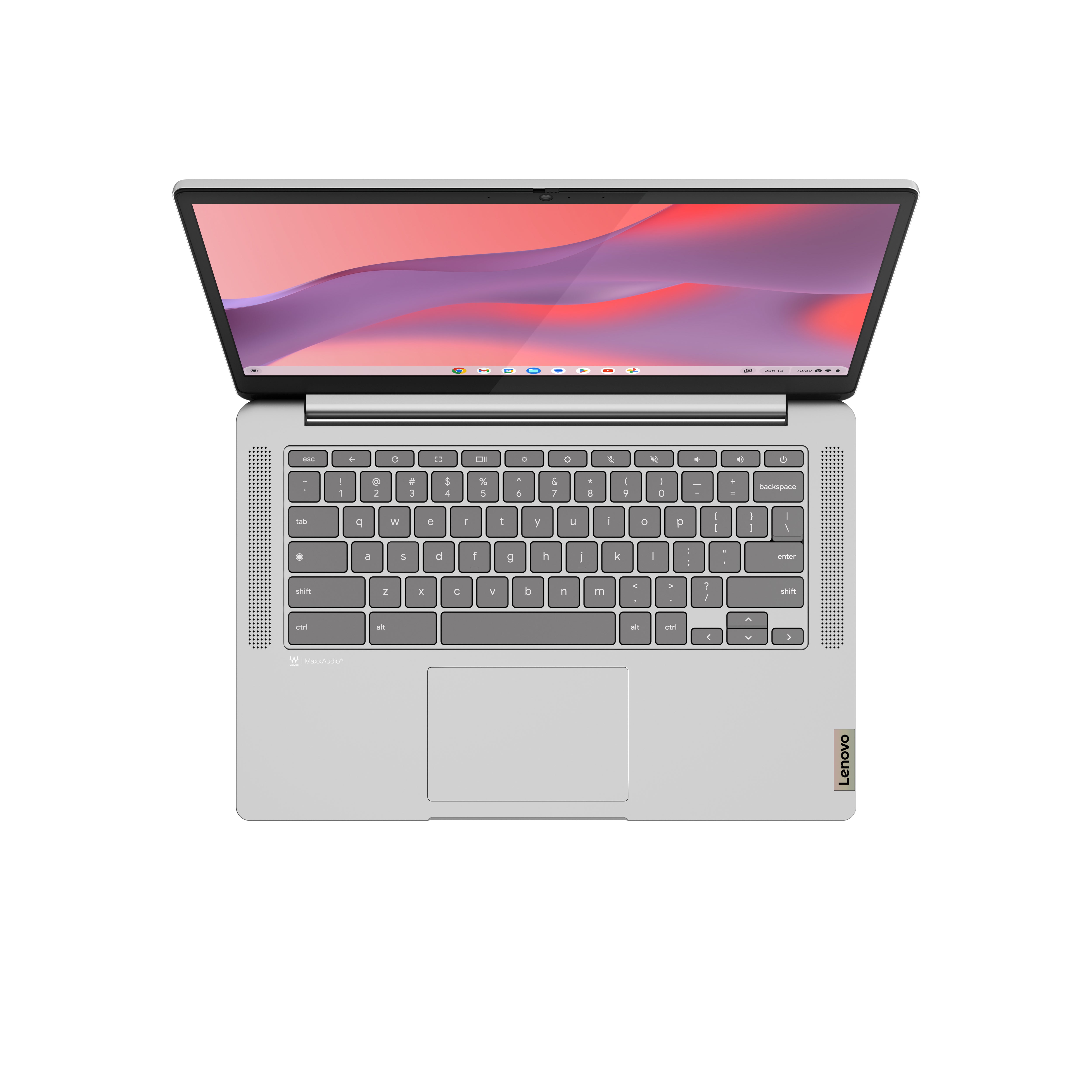Lenovo IdeaPad Slim 3 Chrome 14M868 MediaTek Kompanio 520 Chromebook 35,6 cm (14") Touchscreen Full HD 8 GB LPDDR4x-SDRAM 128 GB eMMC Wi-Fi 6 (802.11ax) ChromeOS Französisch Grau