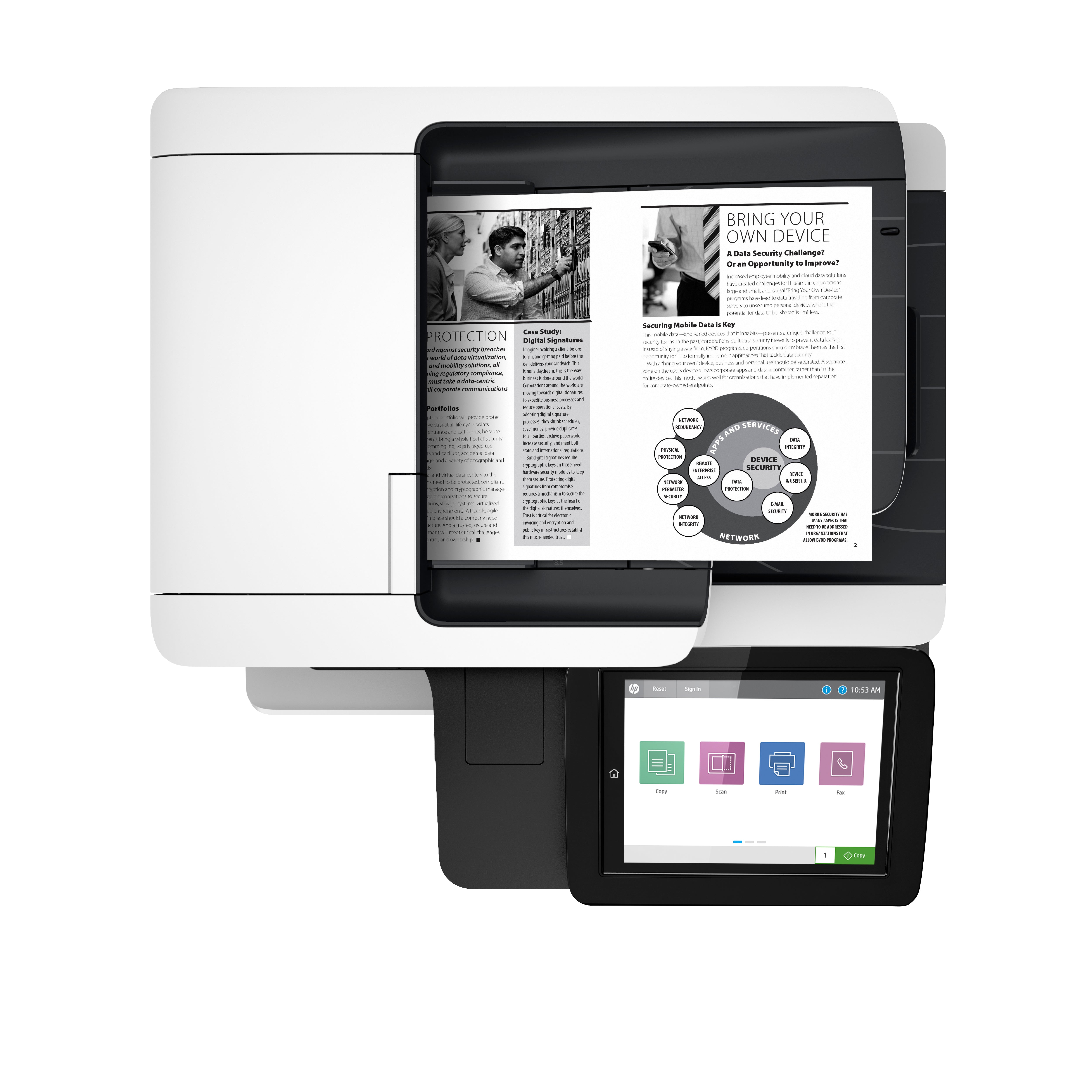 HP LaserJet Enterprise M528dn Wireless Multifunction Schwarzweiß Drucker, Kopierer, Scanner; Duplex
