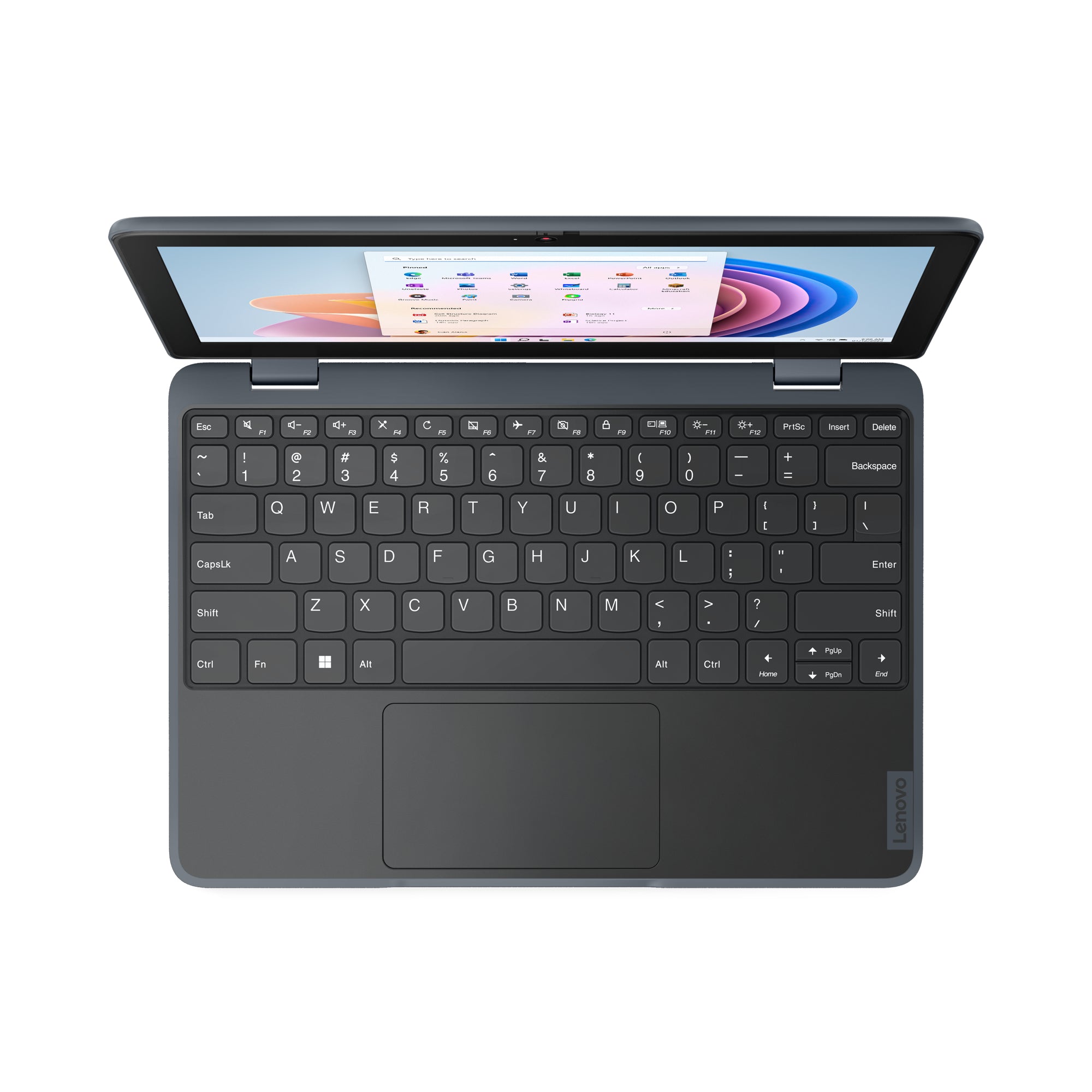 Lenovo 100w Gen 4 Intel® N N100 Laptop 29,5 cm (11.6") HD 4 GB LPDDR5-SDRAM 128 GB SSD Wi-Fi 6 (802.11ax) Windows 11 Pro UK Englisch Grau