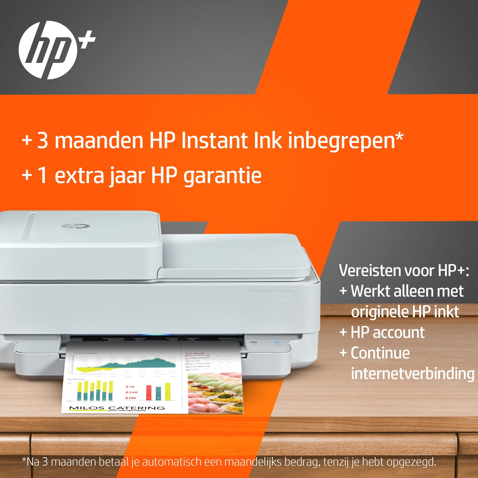 HP ENVY 6430e Drahtloser All-in-One Farb-Drucker, Instant Ink; Kopierer, Scanner