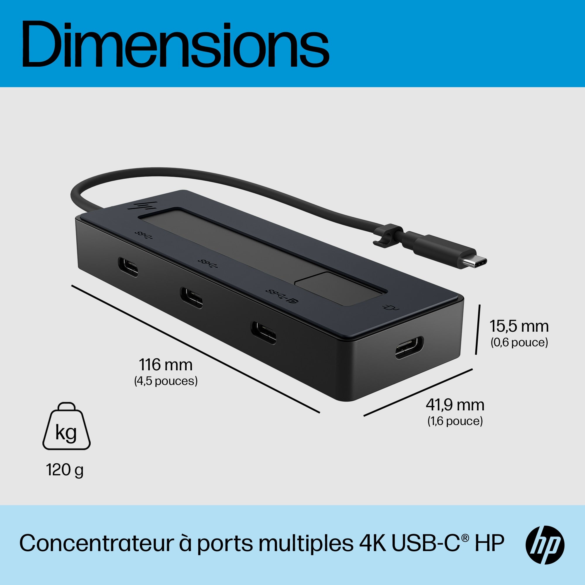 HP 4K USB-C Multiport-Hub