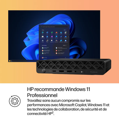 HP ProDesk 4 Mini G1i U7-265T 16GB 512GB SSD AZERTY