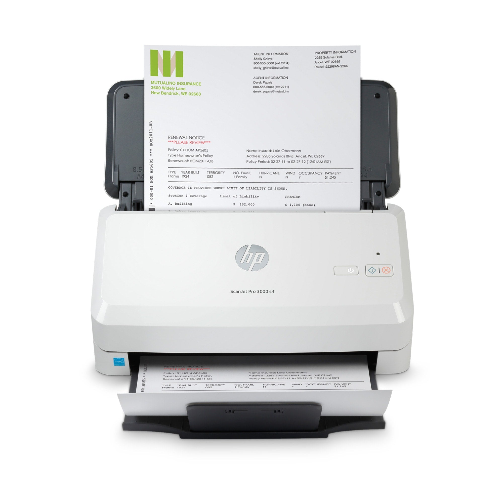 HP Scanjet Pro 3000 s4 Scanner mit Vorlageneinzug 600 x 600 DPI A4 Schwarz, Weiß 6FW07A#B19