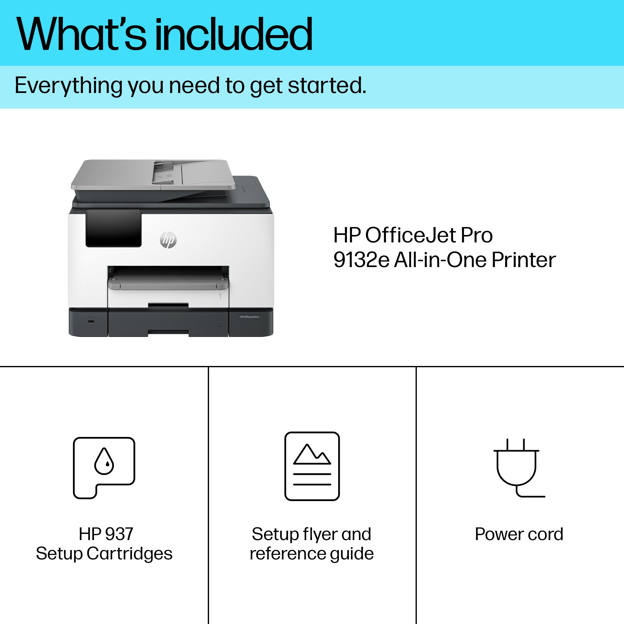 HP OfficeJet Pro 9132e Wireless All-in-One Farbe Drucker, Instant Ink; Beidseitiger Druck 404M5B#629