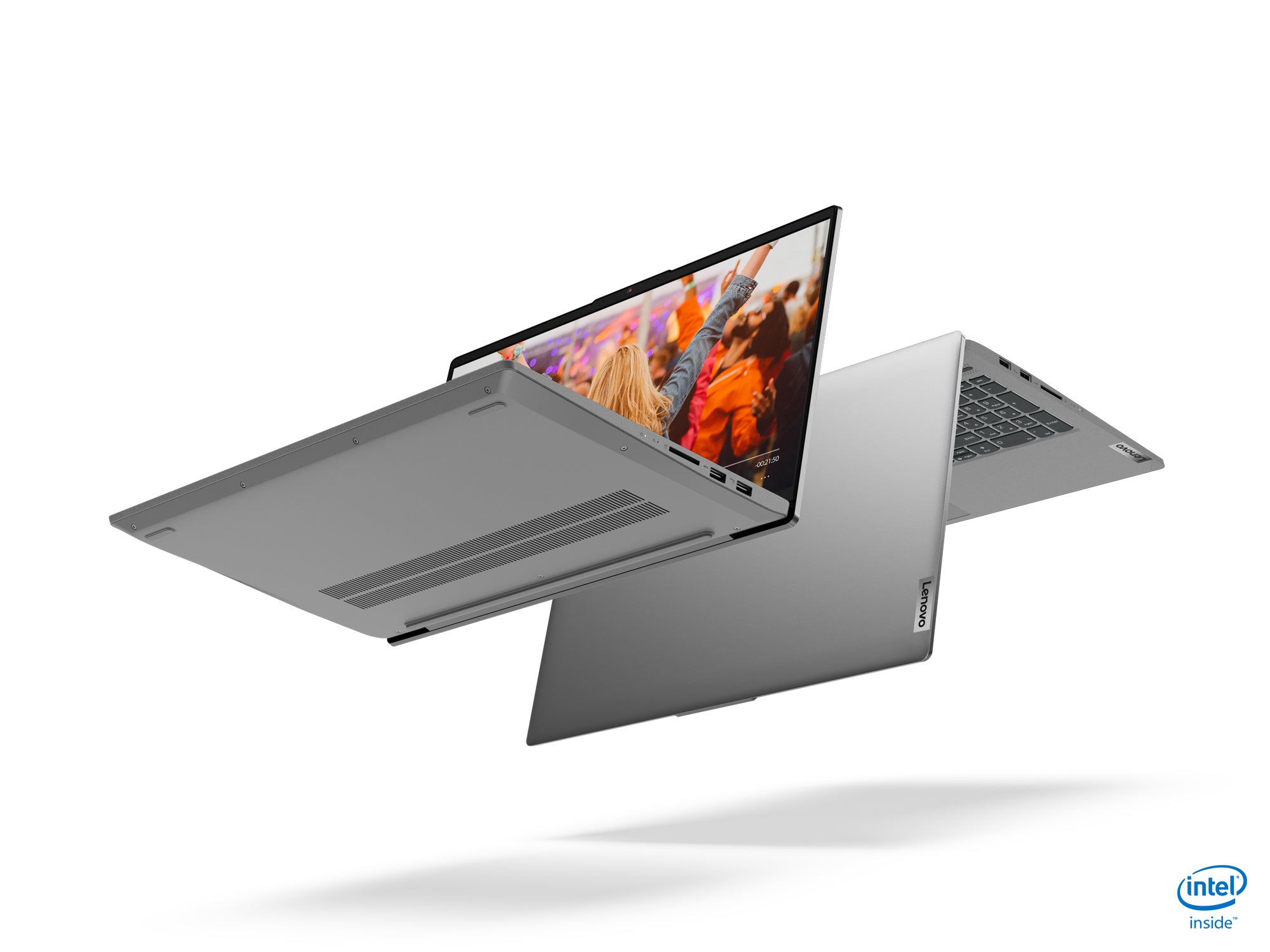 Lenovo IdeaPad 5 15ITL05 Intel® Core™ i7 i7-1165G7 Laptop 39,6 cm (15.6") Full HD 16 GB DDR4-SDRAM 512 GB SSD NVIDIA GeForce MX450 Wi-Fi 5 (802.11ac) Windows 10 Home Englisch Grau, Platin