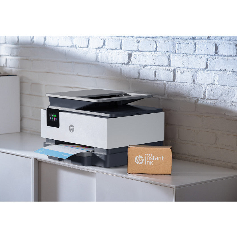 HP OfficeJet Pro 9120 All-in-One Printer, Farbe, Drucker für Kleine und mittlere Unternehmen, Drucken, Kopieren, Scannen, Faxen, Wireless; Automatic document feeder; Two-sided printing; Two-sided scanning; Touchscreen; Fax 4V2M9C#613