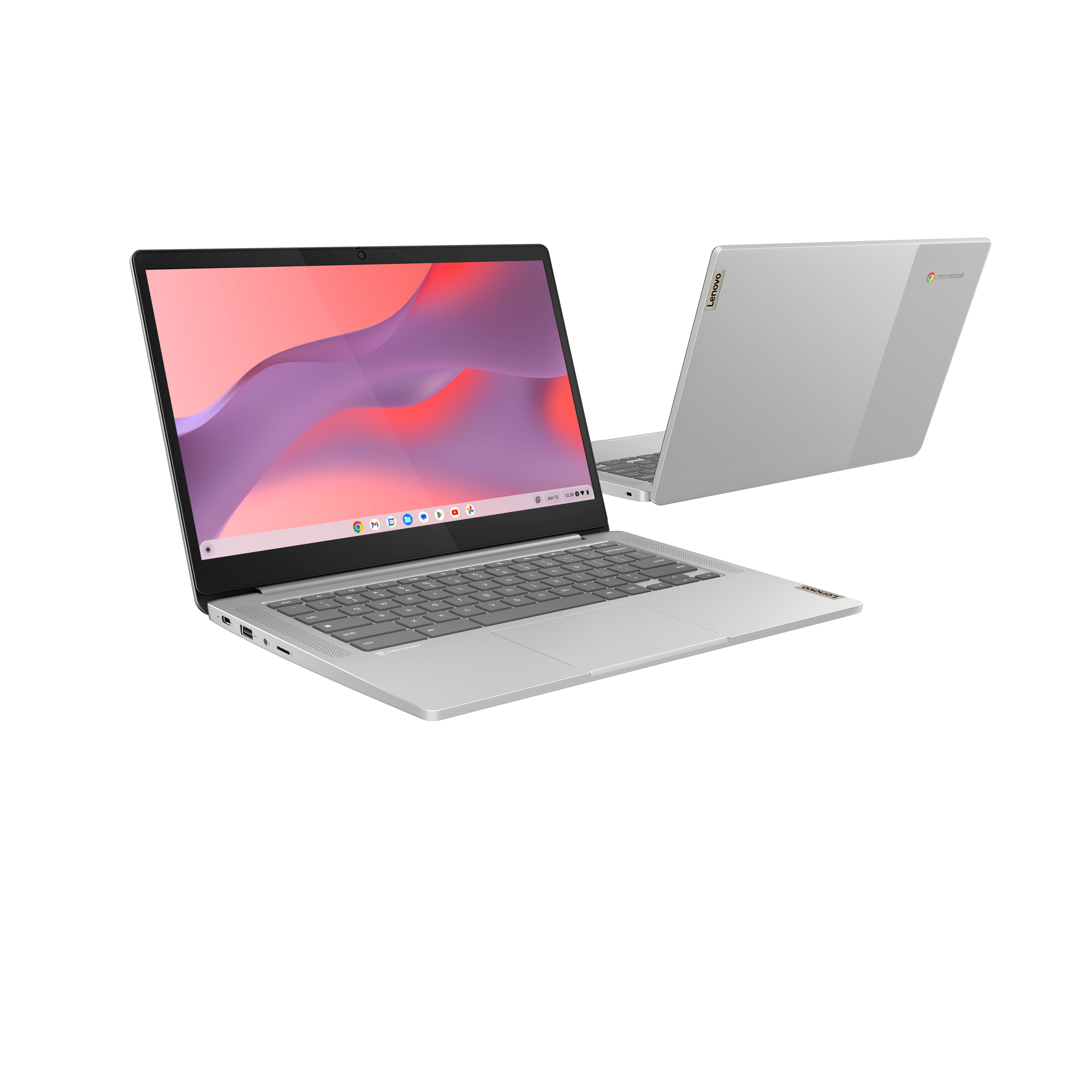 Lenovo IdeaPad Slim 3 Chrome 14M868 MediaTek Kompanio 520 Chromebook 35,6 cm (14") Touchscreen Full HD 8 GB LPDDR4x-SDRAM 128 GB eMMC Wi-Fi 6 (802.11ax) ChromeOS Französisch Grau