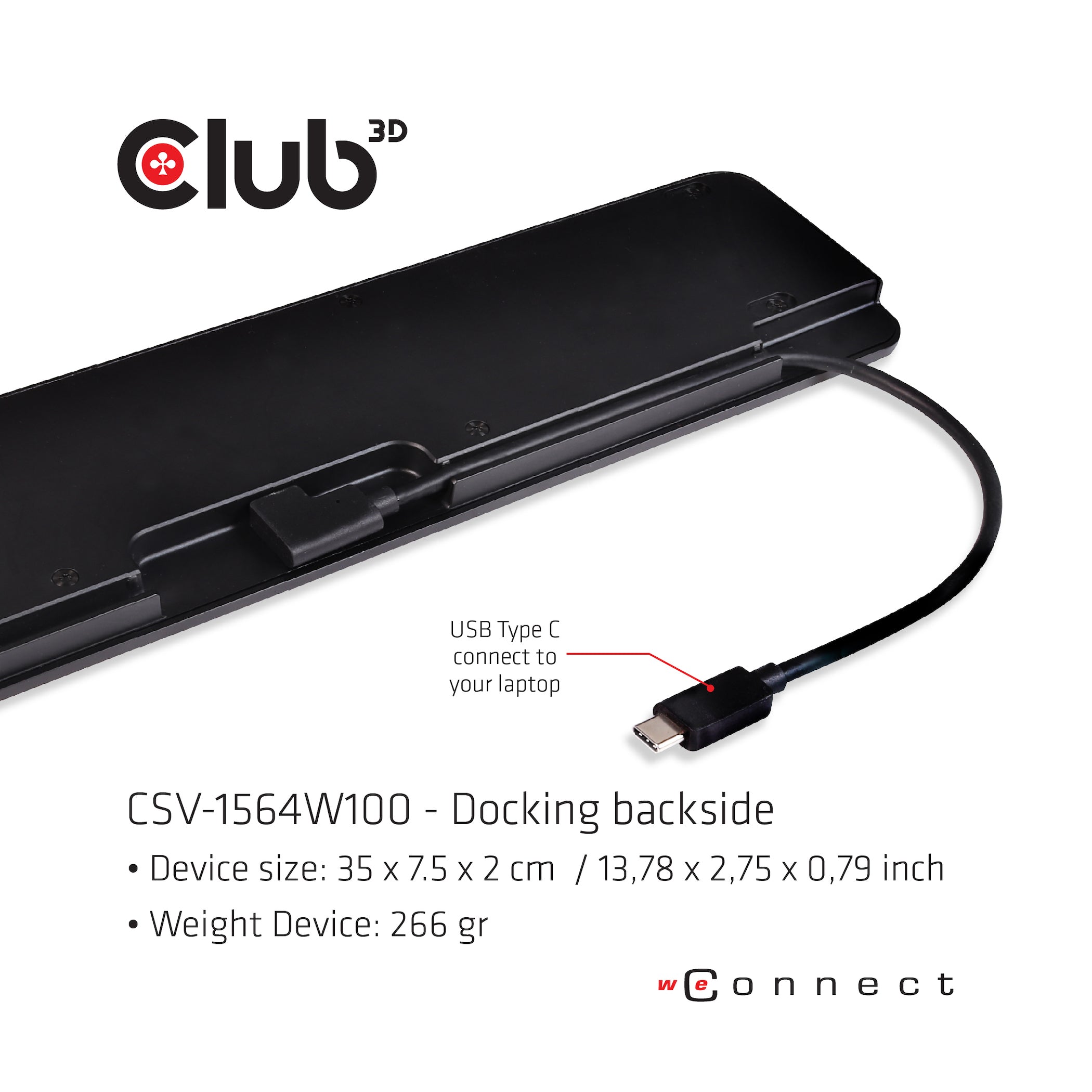 CLUB3D USB Type C 3.2 Gen1 Triple Display Dynamic PD Charging Dock 100W PD Power charger