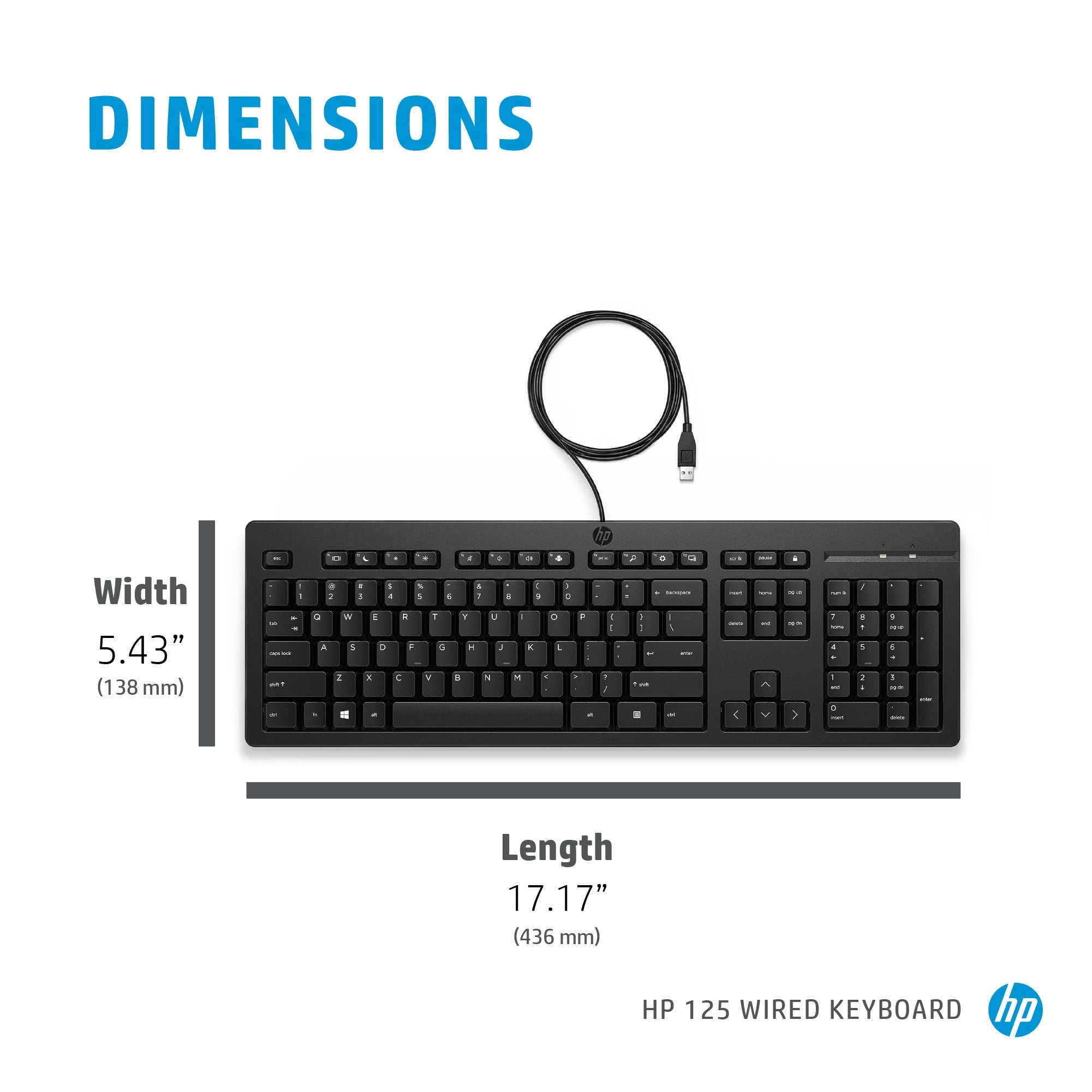 HP 125 Kabelgebundene Tastatur