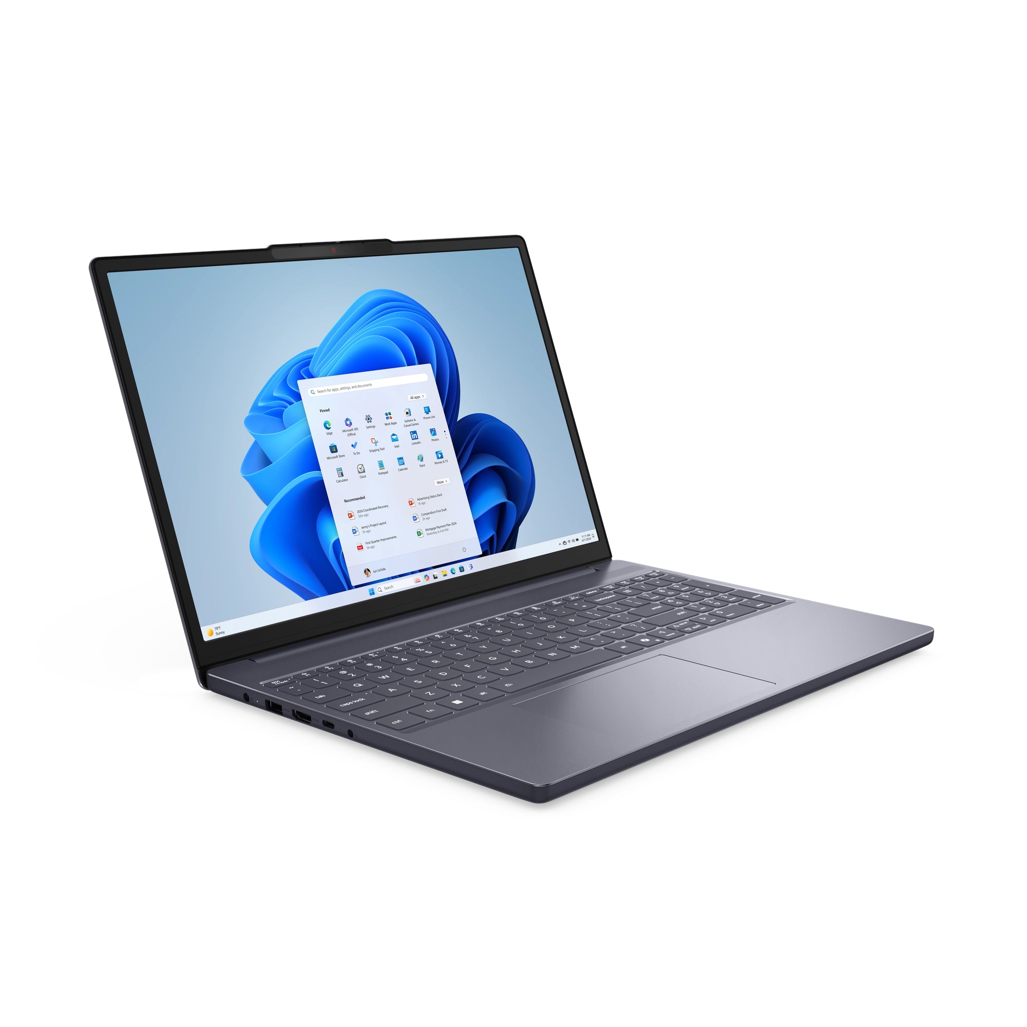 Lenovo IdeaPad Slim 3 15ARP10 AMD Ryzen™ 5 Laptop 38,9 cm (15.3") WUXGA 16 GB DDR5-SDRAM 512 GB SSD Wi-Fi 7 (802.11be) Windows 11 Home Deutsch Grau 83K7000SGE