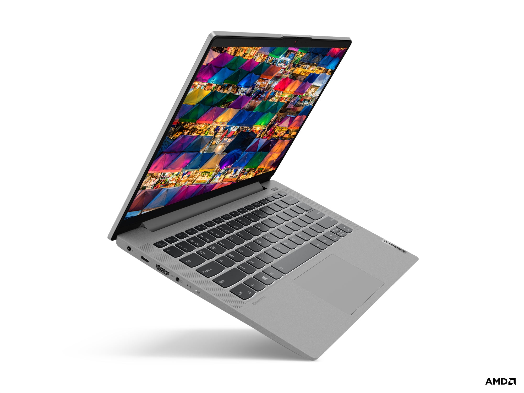 Lenovo IdeaPad 5 14ALC05 AMD Ryzen™ 5 5500U Laptop 35,6 cm (14") Full HD 16 GB DDR4-SDRAM 512 GB SSD Wi-Fi 5 (802.11ac) Windows 10 Home Englisch Grau, Platin