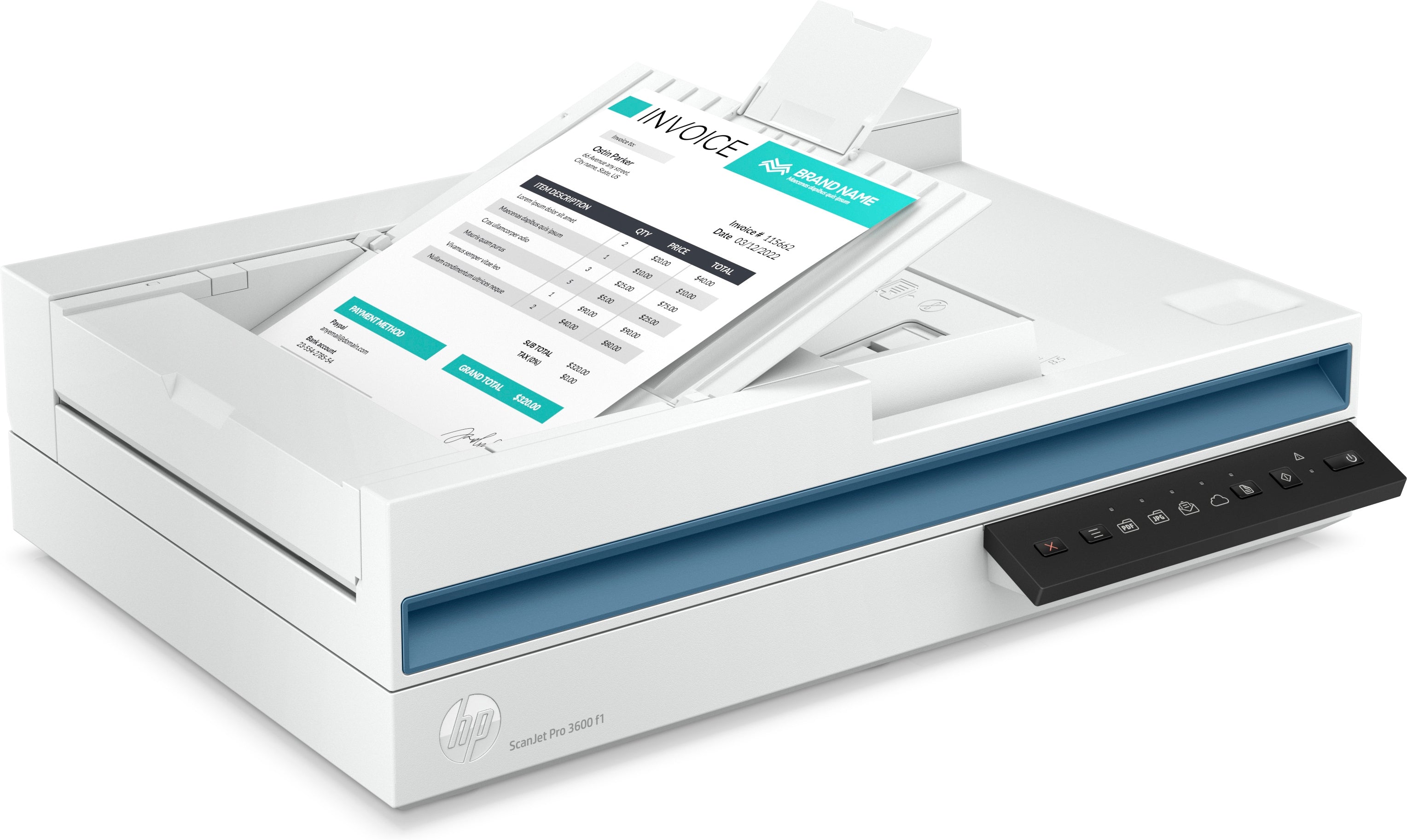 HP Scanjet Pro 3600 f1 Flachbett- & ADF-Scanner 1200 x 1200 DPI A4 Weiß
