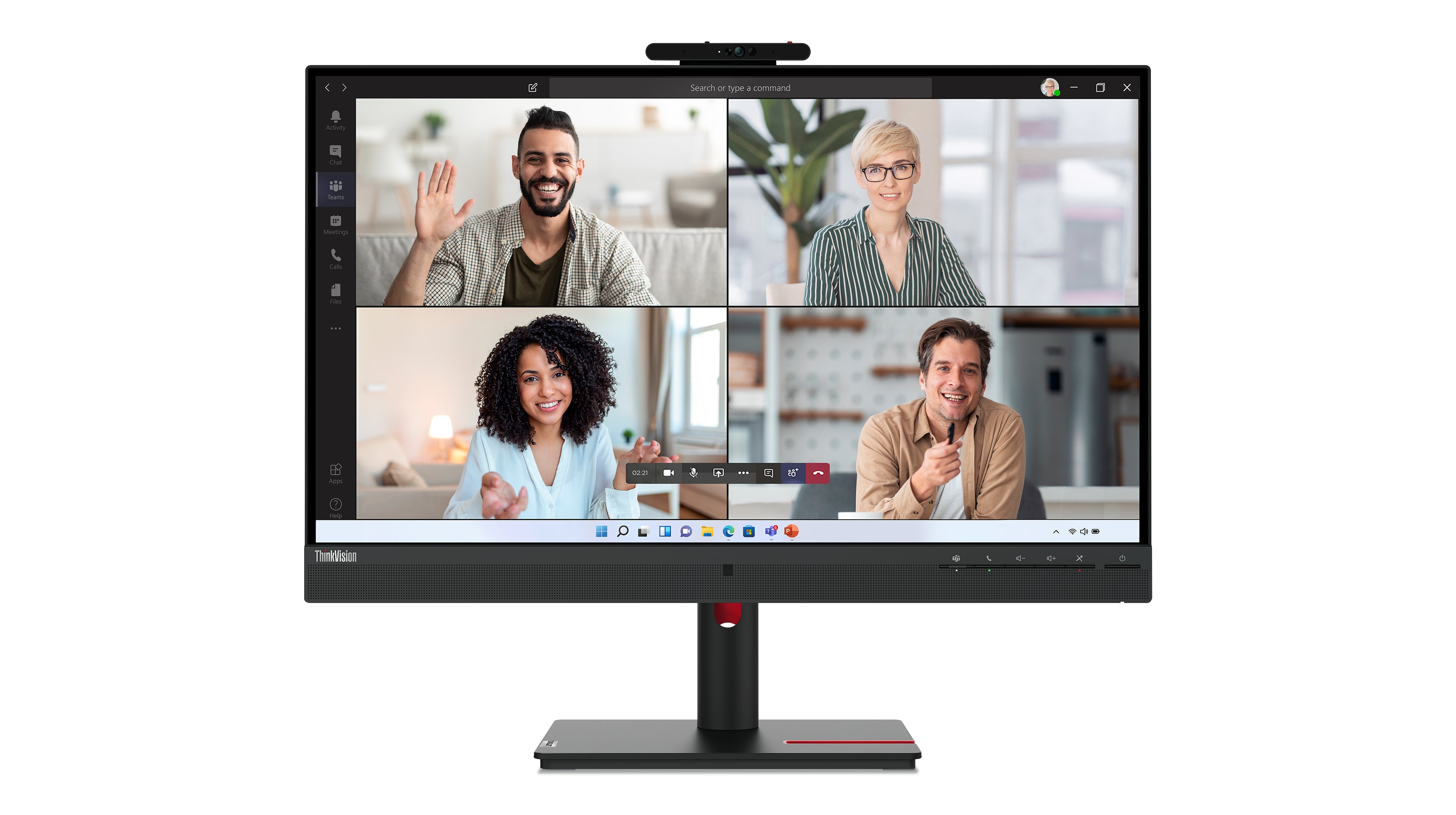 ThinkVision T27hv-30 - 27 Zoll - Quad HD IPS LED Monitor - 2560x1440 - Pivot / HAS / RJ45 / USB-C / Webcam