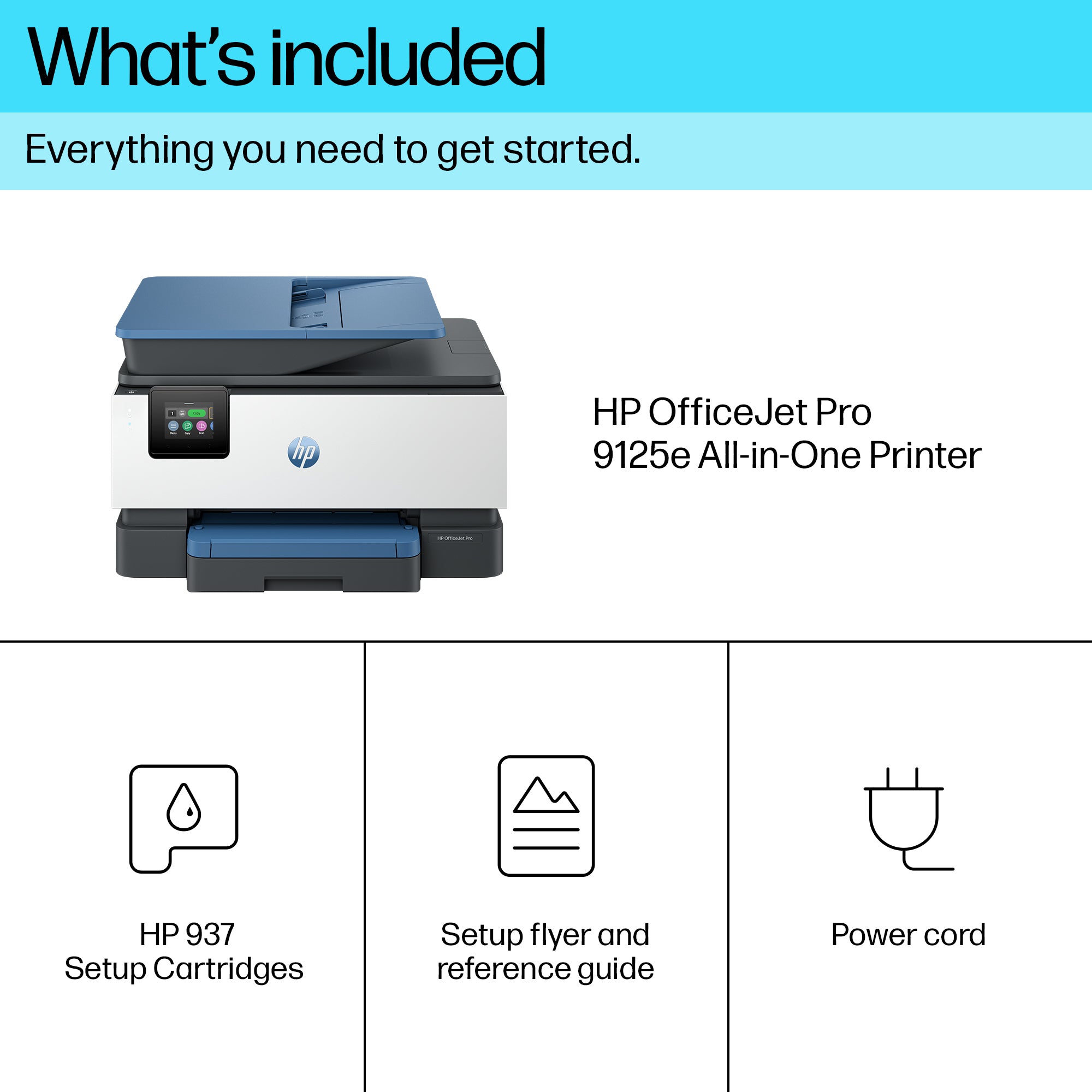 HP OfficeJet Pro 9125e Wireless All-in-One Farbe Drucker, Instant Ink; Beidseitiger Druck