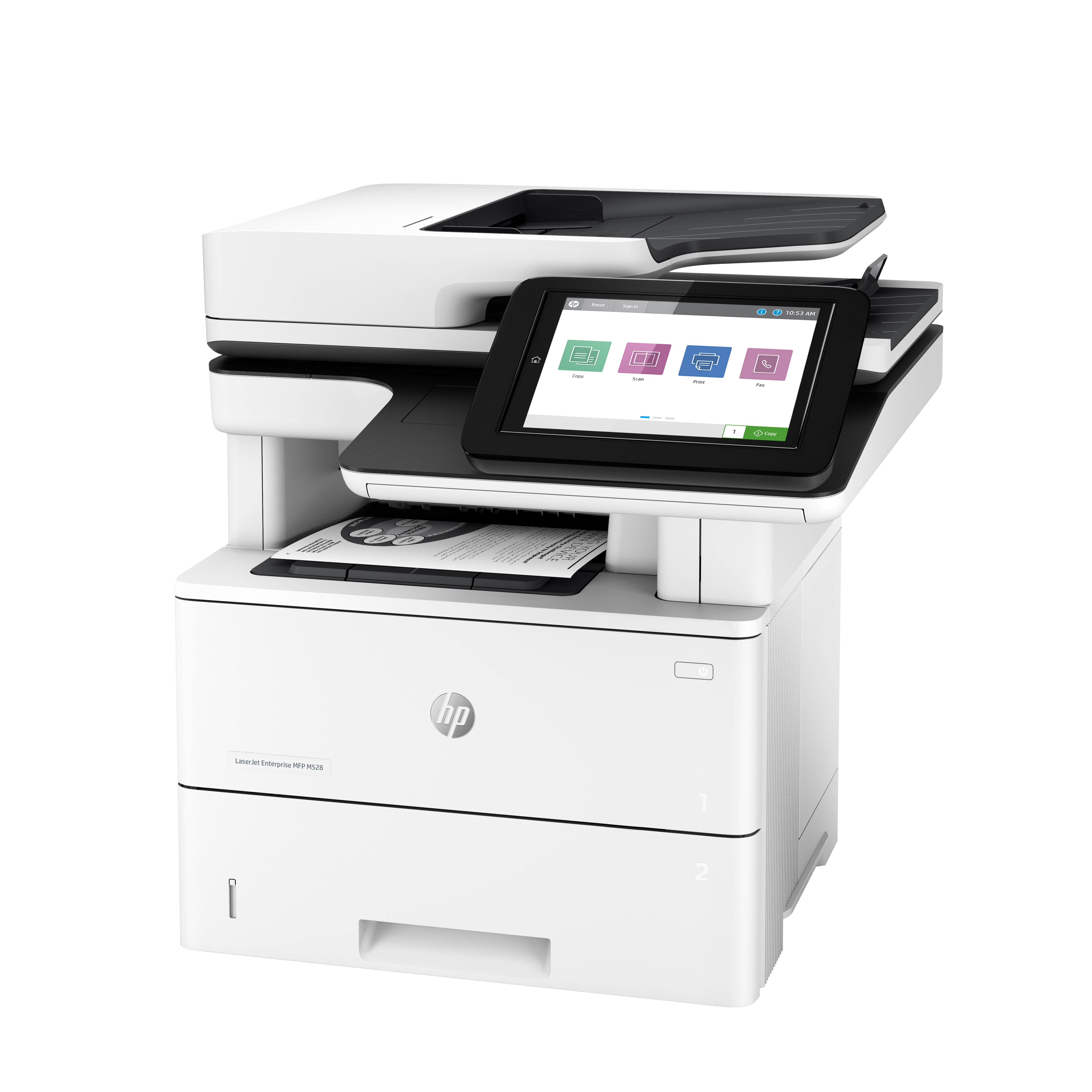 HP LaserJet Enterprise M528dn Wireless Multifunction Schwarzweiß Drucker, Kopierer, Scanner; Duplex