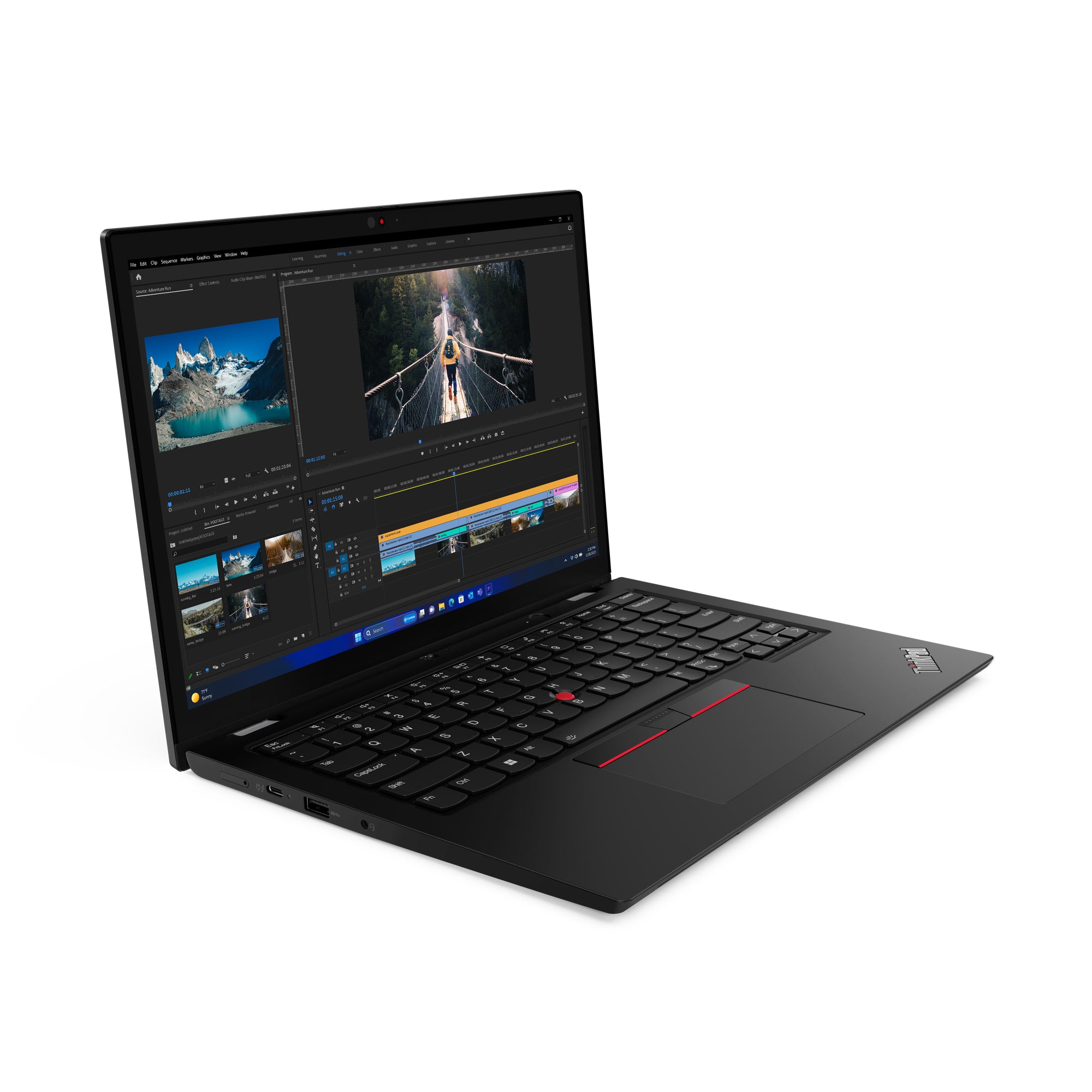 Lenovo ThinkPad L13 2-in-1 Gen 5 (Intel) Intel Core Ultra 7 155U Hybrid (2-in-1) 33,8 cm (13.3") Touchscreen WUXGA 16 GB LPDDR5-SDRAM 512 GB SSD Wi-Fi 6E (802.11ax) Windows 11 Pro Französisch Schwarz