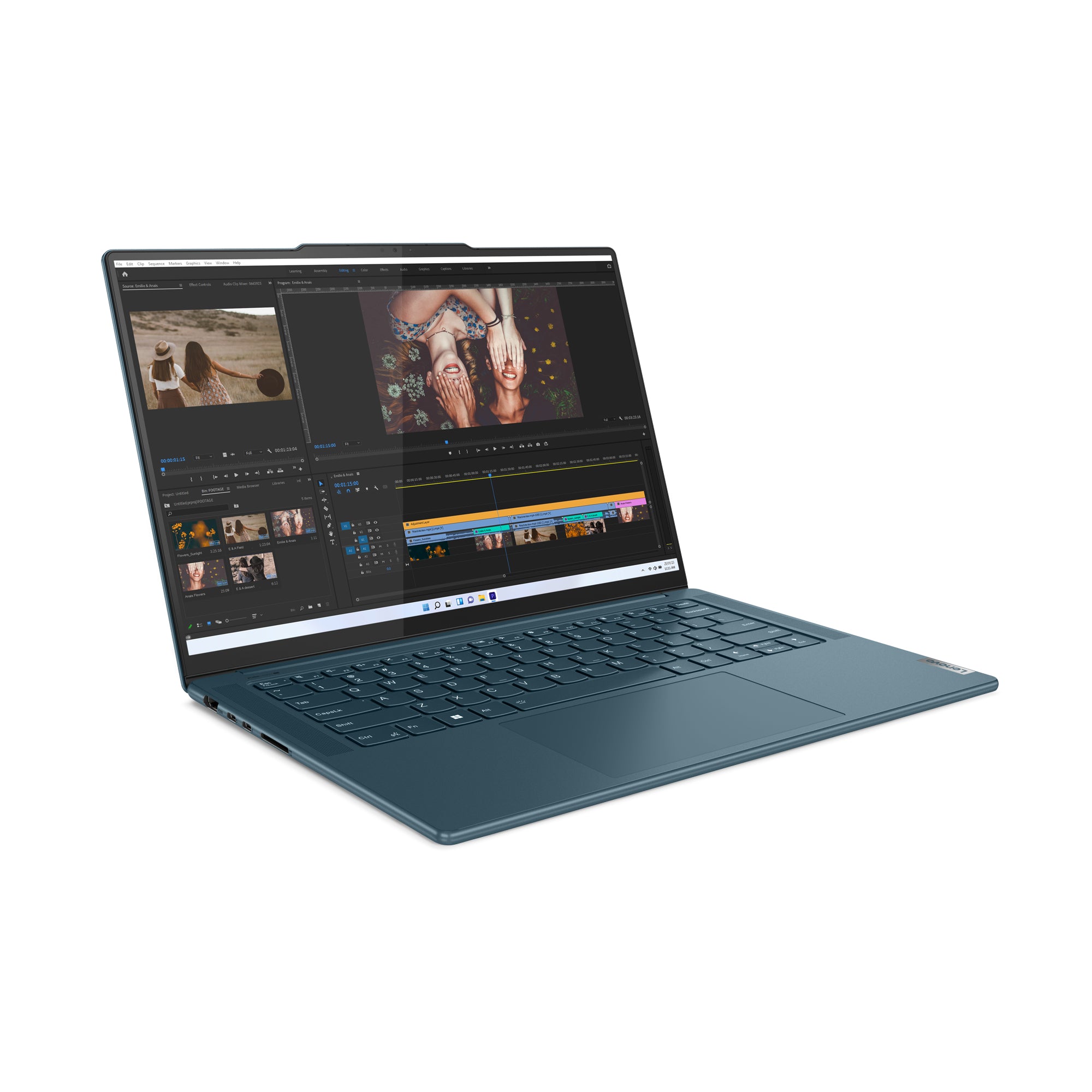 Lenovo Yoga Pro 9 14IRP8 Intel® Core™ i9 i9-13905H Laptop 36,8 cm (14.5") Touchscreen 3K 32 GB LPDDR5x-SDRAM 1 TB SSD NVIDIA GeForce RTX 4060 Wi-Fi 6E (802.11ax) Windows 11 Home Belgisch Türkis 83BU006HMB