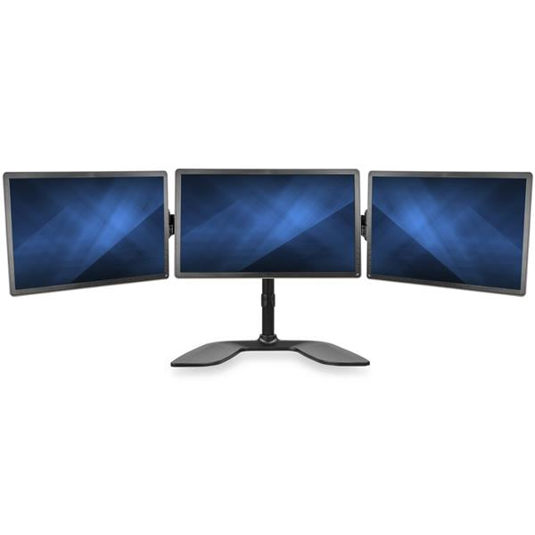 StarTech.com Dreifach-Monitorständer - Gelenkig - Für Bildschirme 13" bis 27" (8kg) Verstellbarer VESA-Monitorständer für Drei Monitore - Stahl - Schwarz ARMBARTRIO2