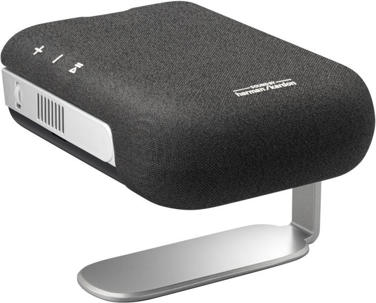 LED-Projektor WVGA (854x480) 360 LED-Lumen, 2x3W Harman Kardon Cube, inkl. WiFi/Bluetooth (SMART) + Audio BT-Ausgang. HDMI, USB-C