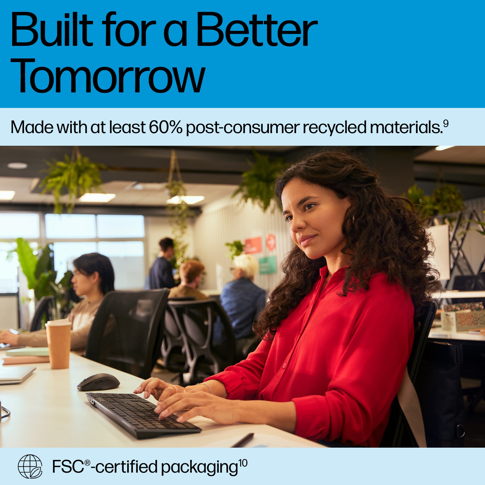 HP 725 Multi-Device Rechargeable Wireless Keyboard and Mouse Combo 9T5B0UT#ABD