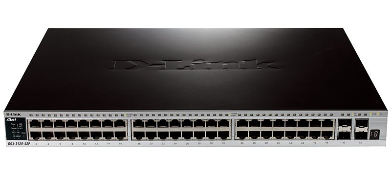 D - Link DGS - 3420 - 52P netwerk - switch Managed L2 Power over Ethernet (PoE) Zwart DGS - 3420 - 52P - Compridis