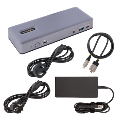 StarTech.com USB-C Docking Station - Google Chromebook Dockingstation - 3x 4K30/Dual 4K60 Monitore - 7-Port USB Hub 3.0, 60W Power Delivery 3.0, GbE, Audio, K-Slots - Works With Chromebook WWCB DK31C3MNCRUE