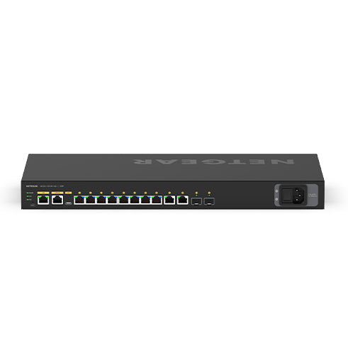 NETGEAR M4250-10G2XF-PoE+ Managed L2/L3 Gigabit Ethernet (10/100/1000) Power over Ethernet (PoE) 1U Schwarz GSM4212PX-100EUS