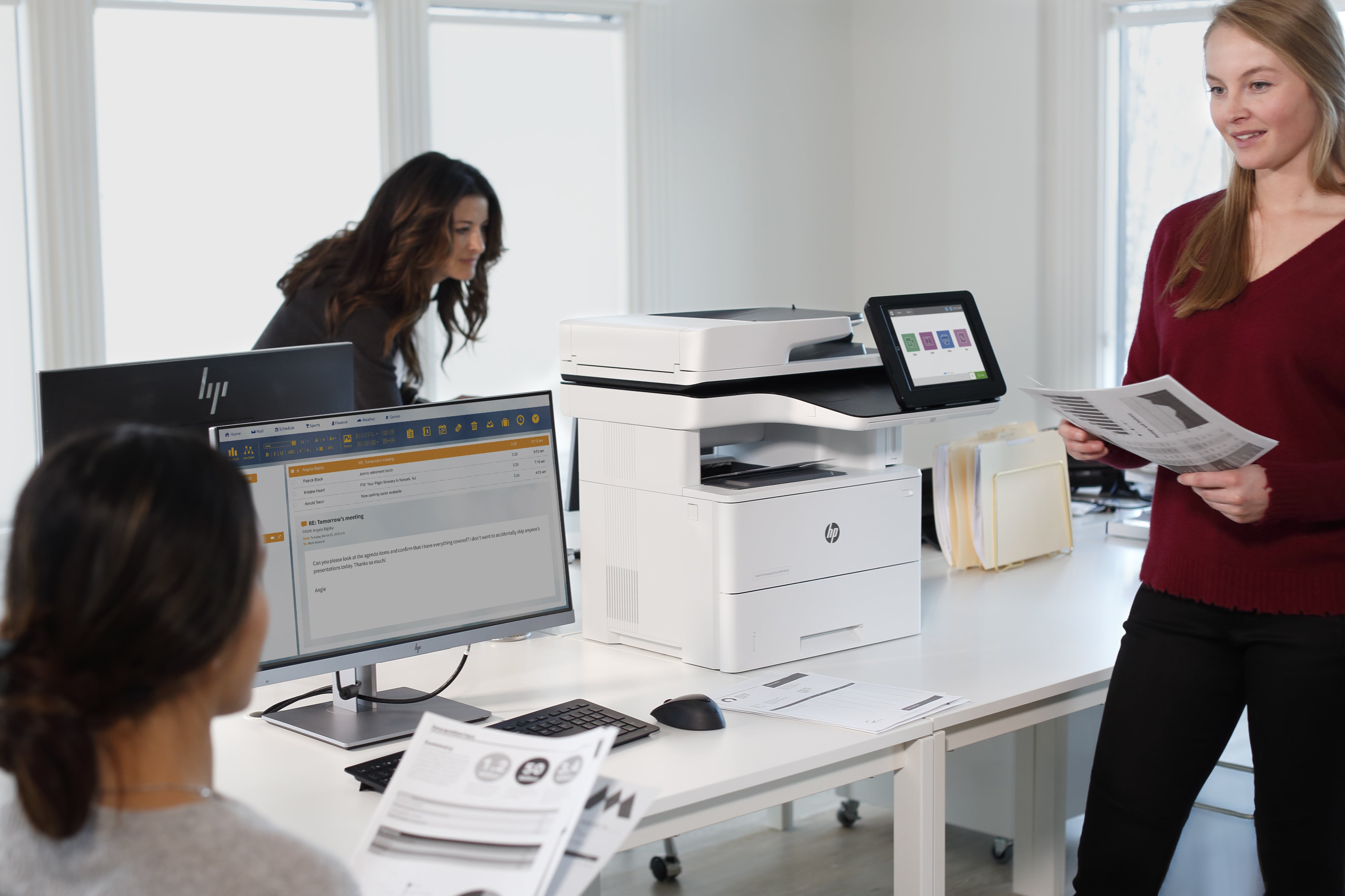 HP LaserJet Enterprise M528dn Wireless Multifunction Schwarzweiß Drucker, Kopierer, Scanner; Duplex