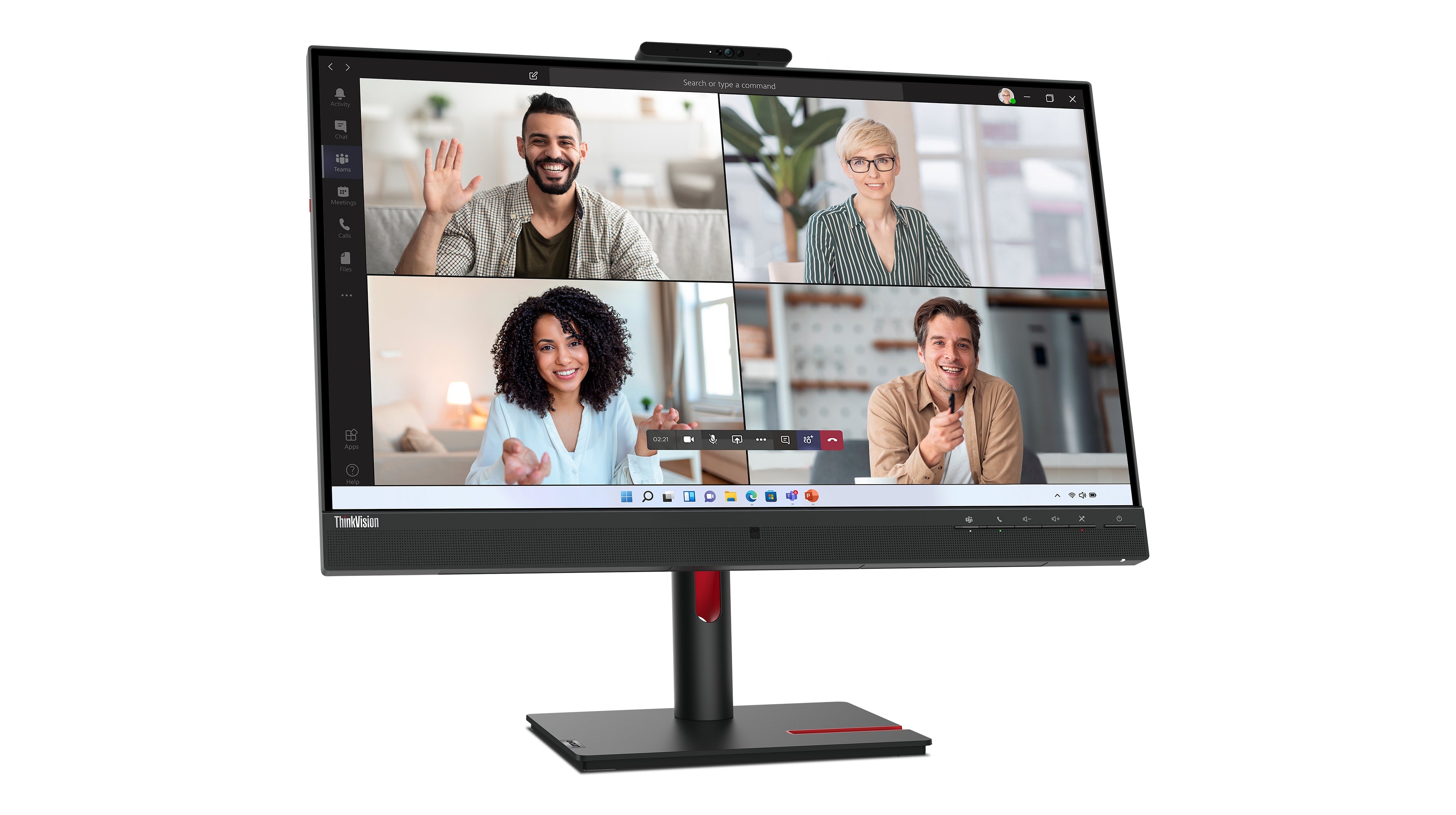 ThinkVision T27hv-30 - 27 Zoll - Quad HD IPS LED Monitor - 2560x1440 - Pivot / HAS / RJ45 / USB-C / Webcam
