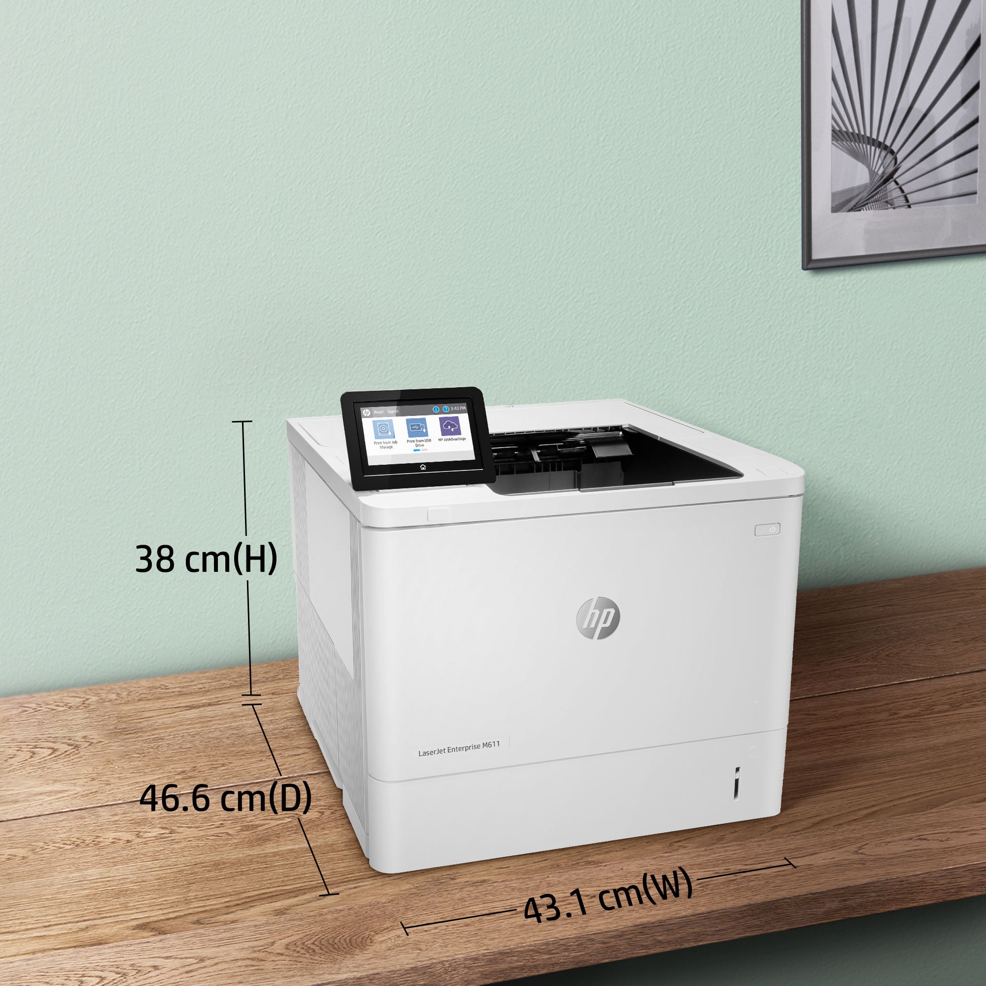 HP LaserJet Enterprise M611dn Schwarzweiß Drucker, Nur Ethernet; Duplex