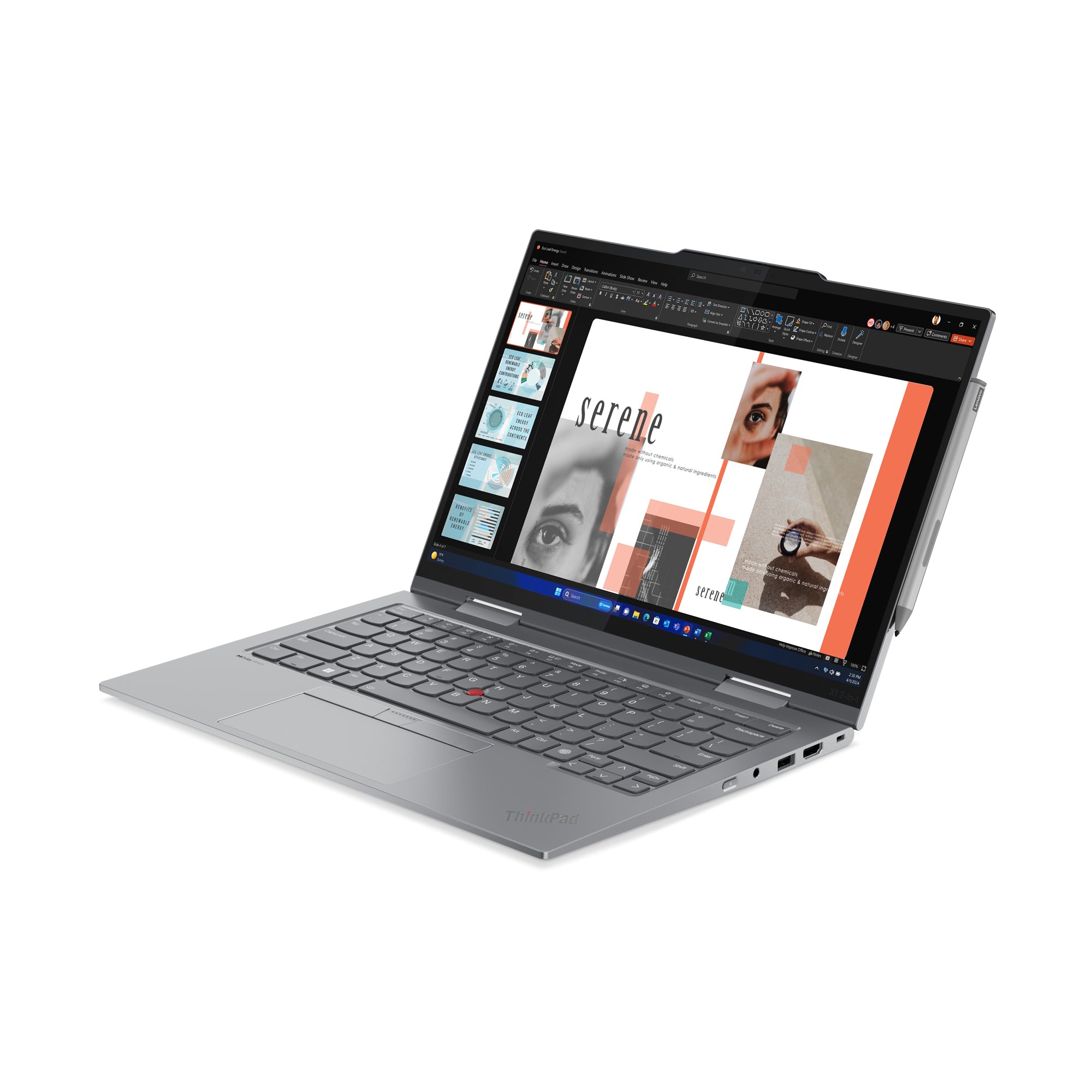Lenovo ThinkPad X1 2-in-1 Gen 9 Intel Core Ultra 7 155U Hybrid (2-in-1) 35,6 cm (14") Touchscreen WUXGA 32 GB LPDDR5x-SDRAM 1 TB SSD Wi-Fi 6E (802.11ax) Windows 11 Pro UK Englisch Grau