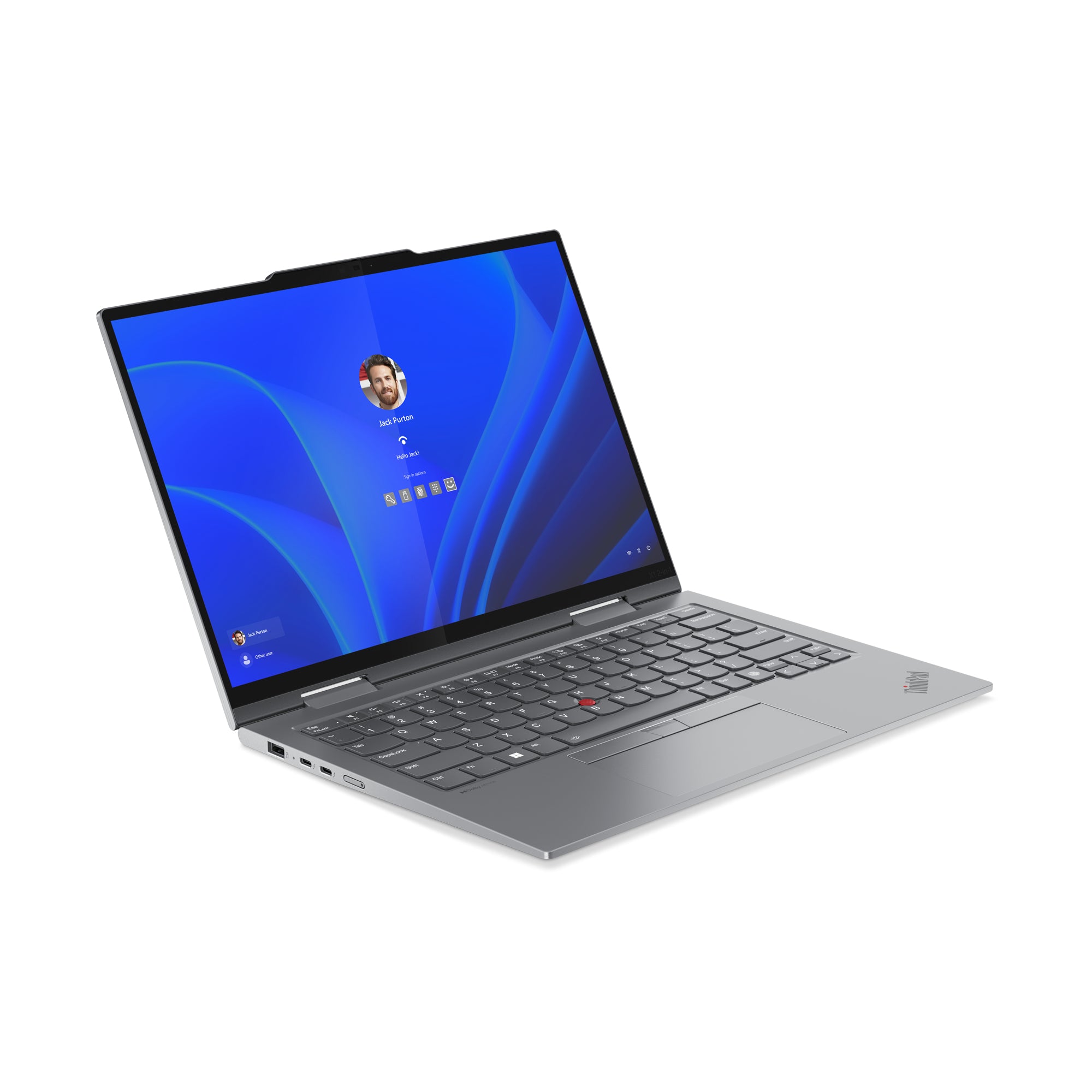 Lenovo ThinkPad X1 2-in-1 Gen 9 Intel Core Ultra 7 155U Hybrid (2-in-1) 35,6 cm (14") Touchscreen WUXGA 32 GB LPDDR5x-SDRAM 1 TB SSD Wi-Fi 6E (802.11ax) Windows 11 Pro UK Englisch Grau
