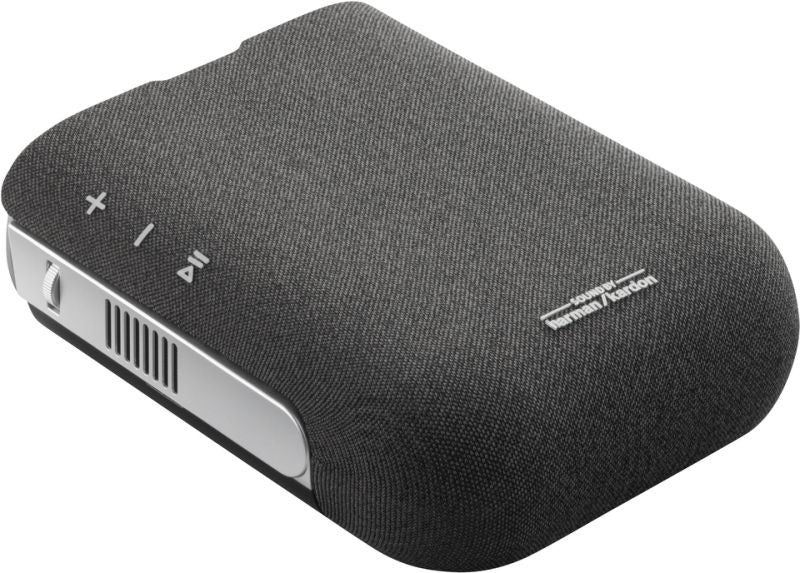 LED-Projektor WVGA (854x480) 360 LED-Lumen, 2x3W Harman Kardon Cube, inkl. WiFi/Bluetooth (SMART) + Audio BT-Ausgang. HDMI, USB-C