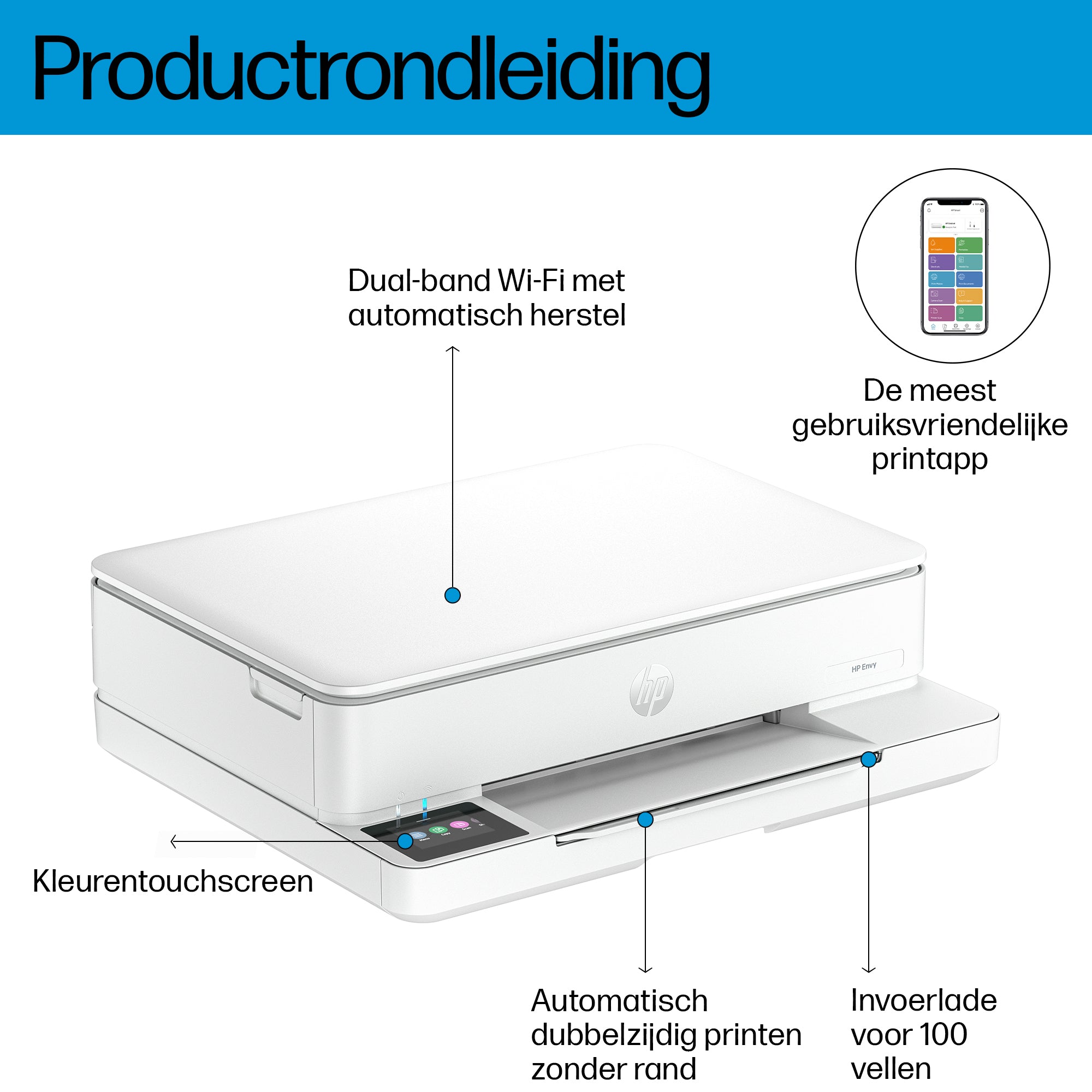 HP ENVY 6110e Wireless All-in-One Farbe Drucker, Instant Ink; Fotodruck 714J3B
