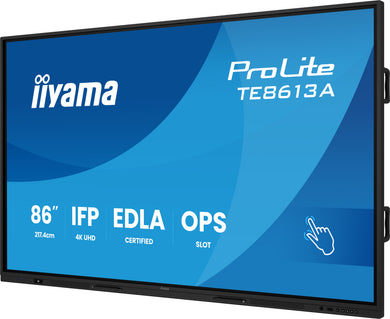 IIYAMA ProLite TE8613A-B2AG 86” 4K UHD Touchscreen Display – Schwarz