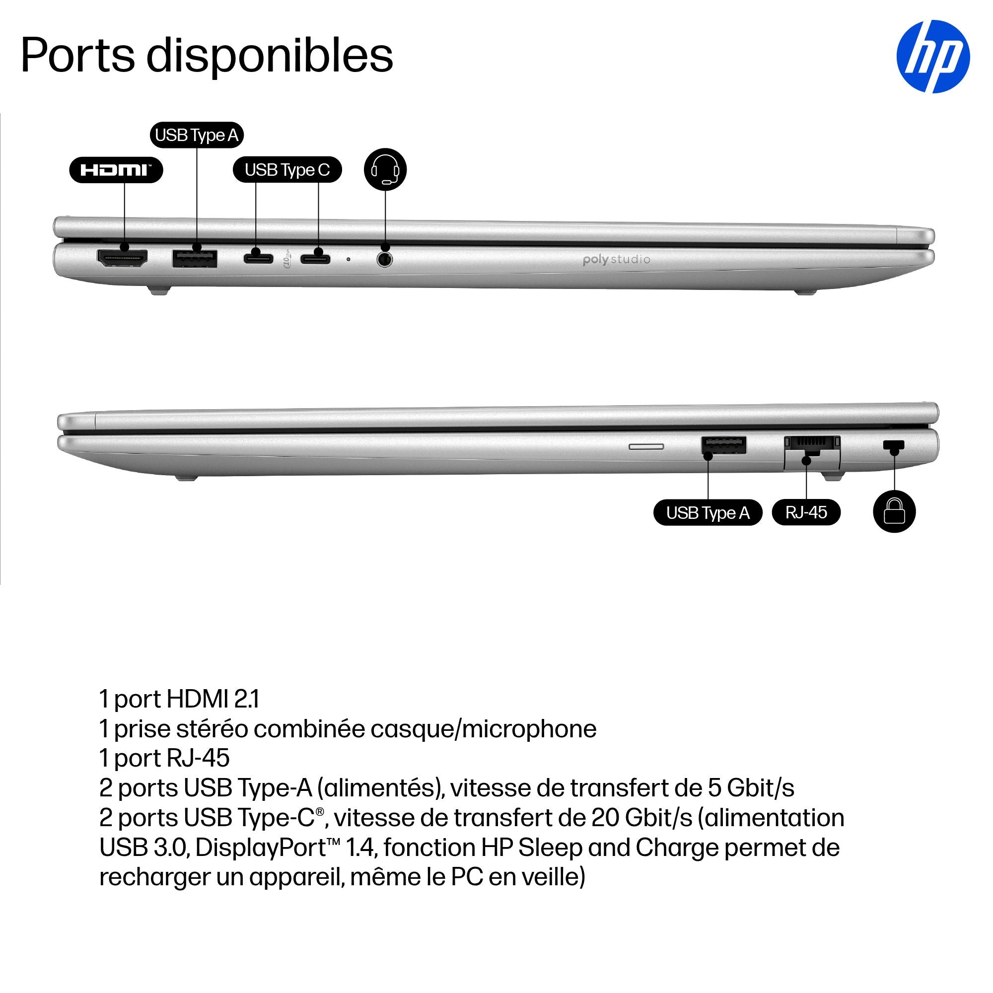 HP ProBook 4 G1I ai PC Ultra 5 225U/8GB/256GB/16" W11P/AZERTY B9YR7ETABF - Compridis