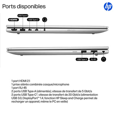 HP ProBook 4 G1i 16" Intel Core Ultra 7 255H 32GB 1TB SSD AZERTY B9YS0ET#ABF - Compridis